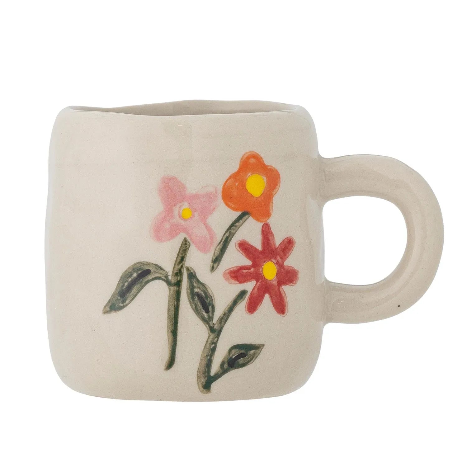 Millie Tasse, Weiss, Steingut in Weiß präsentiert im Onlineshop von KAQTU Design AG. Tasse ist von Bloomingville Mini