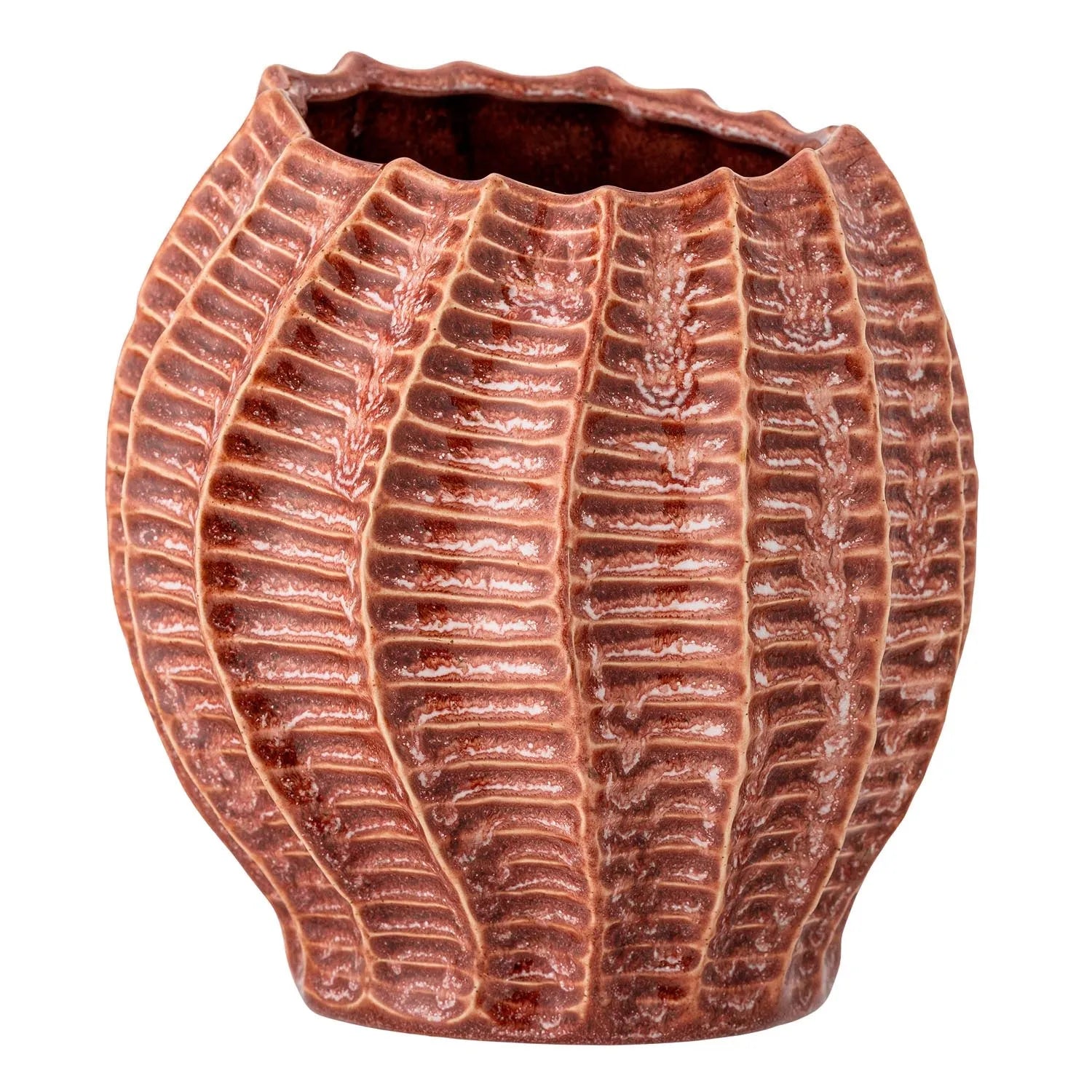 Callon Vase, Rose, Steingut in Rose präsentiert im Onlineshop von KAQTU Design AG. Vase ist von Creative Collection