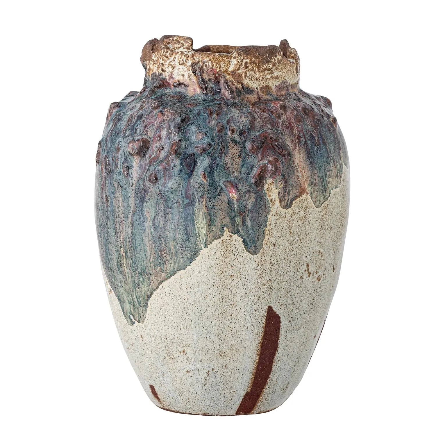 Tauriel Vase, Blue, Steingut in Blau präsentiert im Onlineshop von KAQTU Design AG. Vase ist von Creative Collection