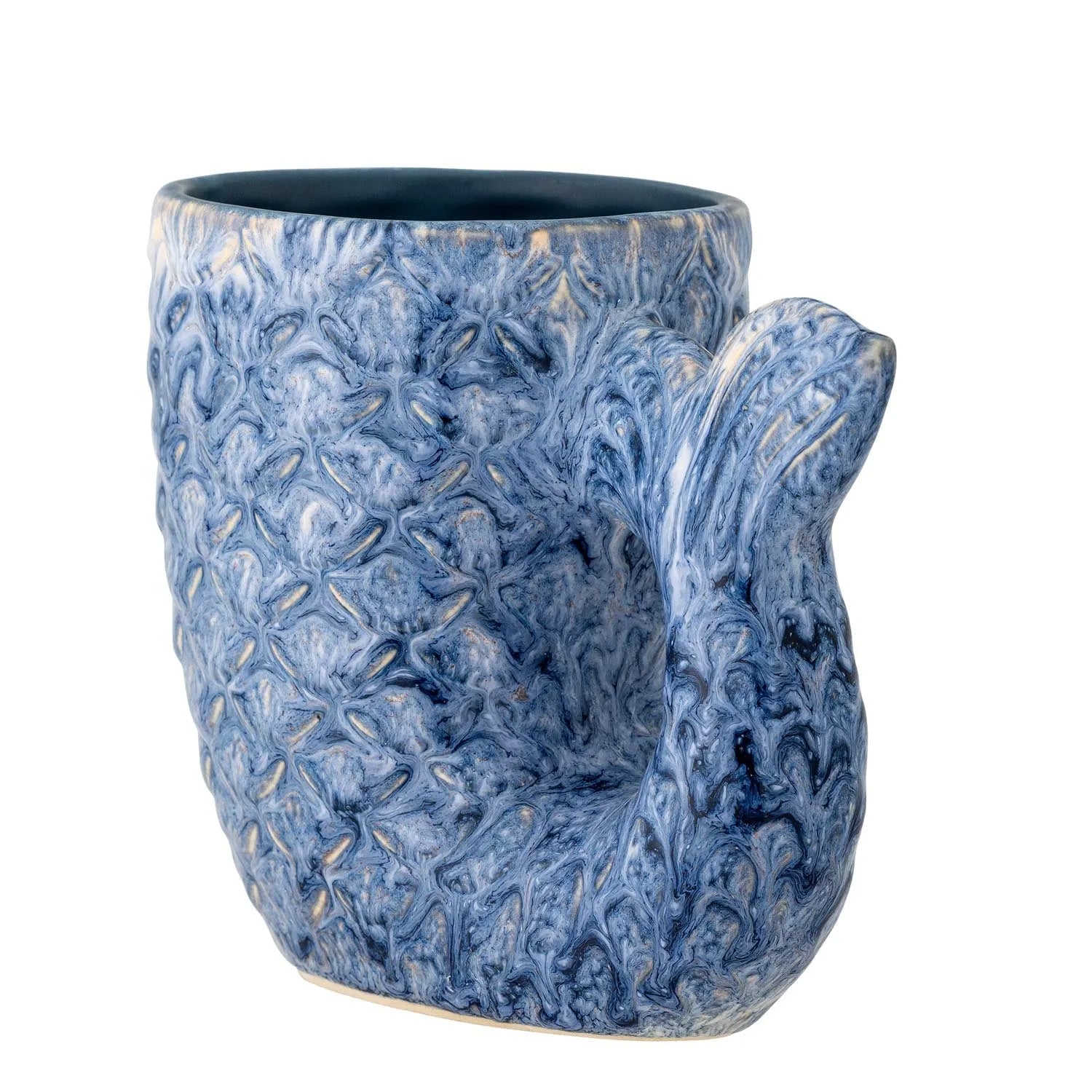 Ariella Vase, Blau, Steingut in Blau präsentiert im Onlineshop von KAQTU Design AG. Vase ist von Creative Collection