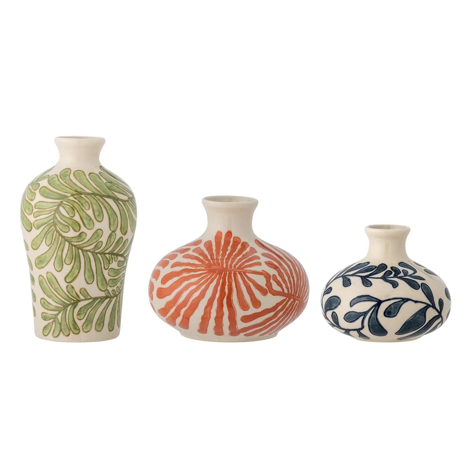 Fauni Vase, Grün, Steingut in Grün präsentiert im Onlineshop von KAQTU Design AG. Vase ist von Creative Collection