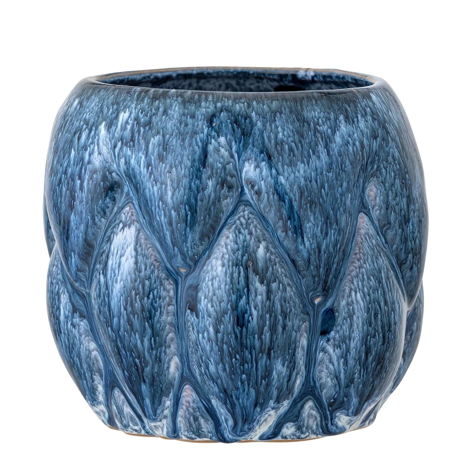 Posey Blumentopf, Blue, Steingut in Blau präsentiert im Onlineshop von KAQTU Design AG. Blumentopf ist von Creative Collection