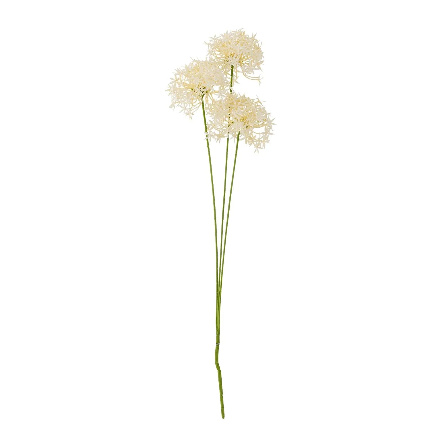 Eleganter Allium Stiel in Weiß von Bloomingville: Realistische, pflegeleichte Kunstblume für zeitlose Schönheit in jedem Raum.