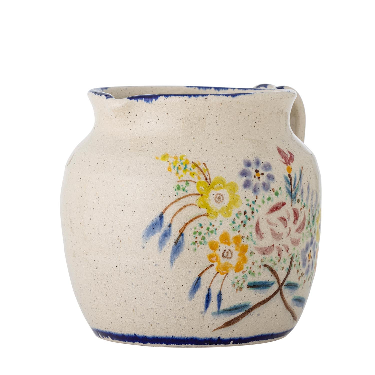 Die Avie Deko-Vase aus Terrakotta besticht durch ihr kunstvolles Blumenmotiv und ihre natürliche Eleganz.