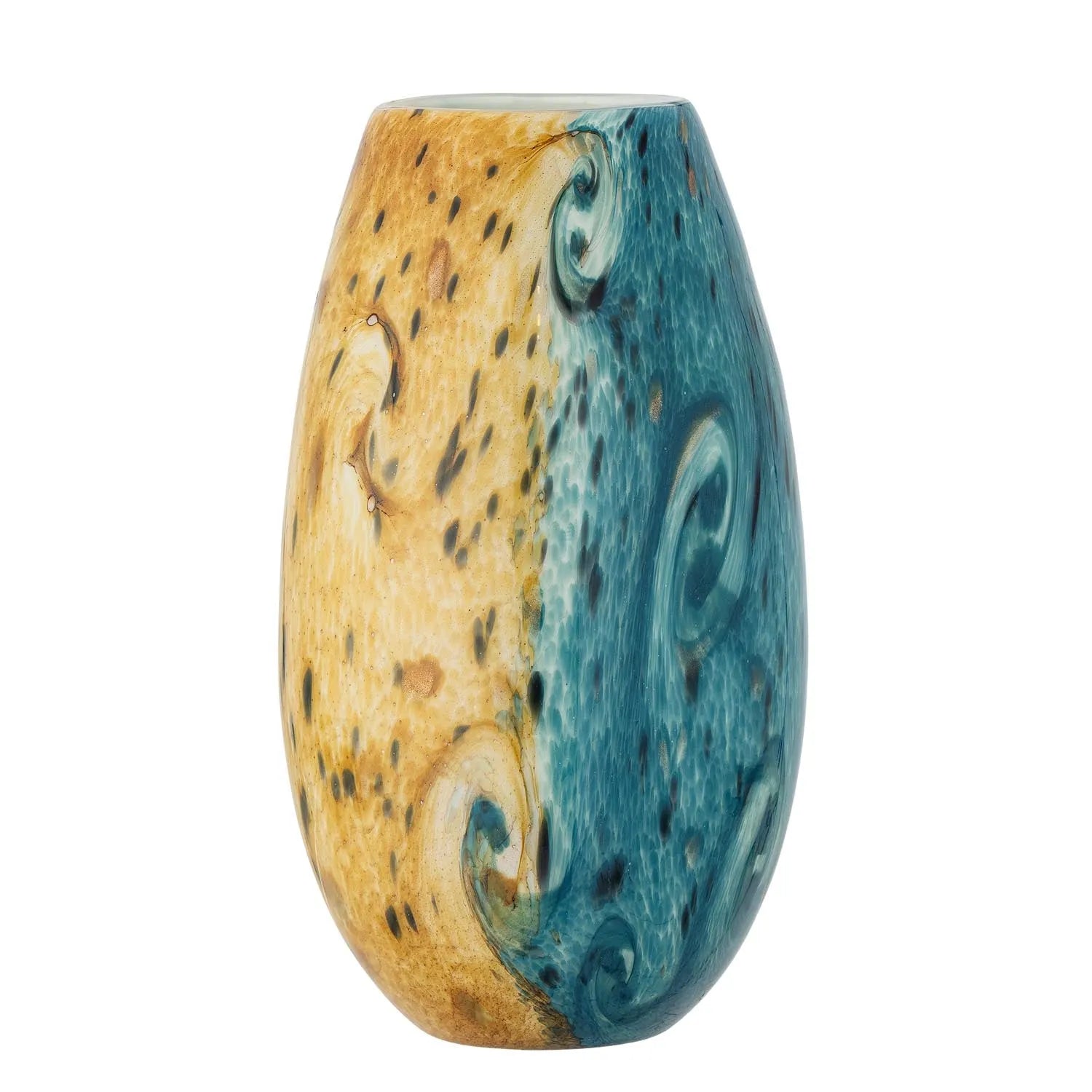 Kalian Vase, Blue, Glas in Blau präsentiert im Onlineshop von KAQTU Design AG. Vase ist von Creative Collection