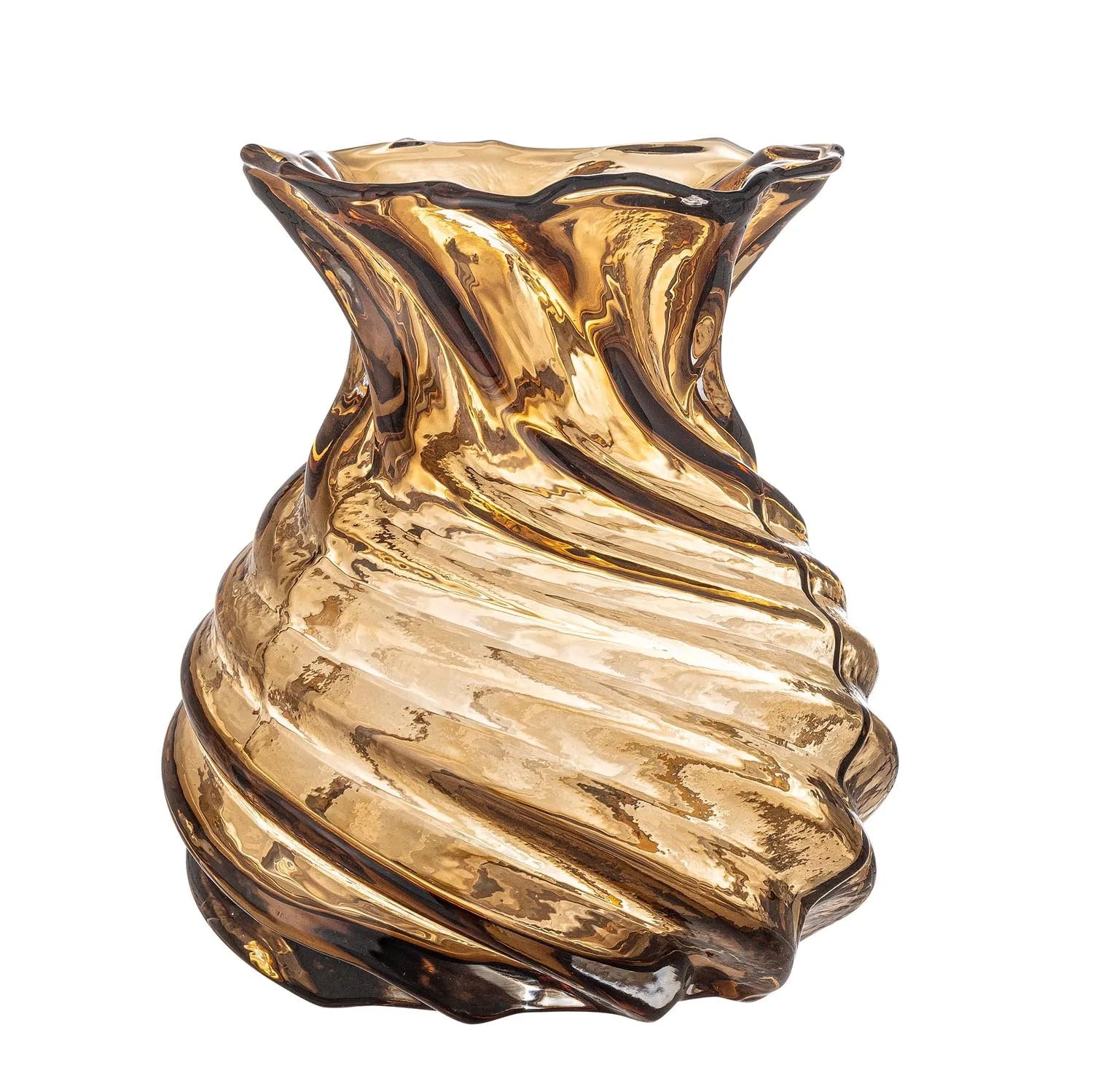 Rylo Vase, Braun, Glas in Braun präsentiert im Onlineshop von KAQTU Design AG. Vase ist von Creative Collection