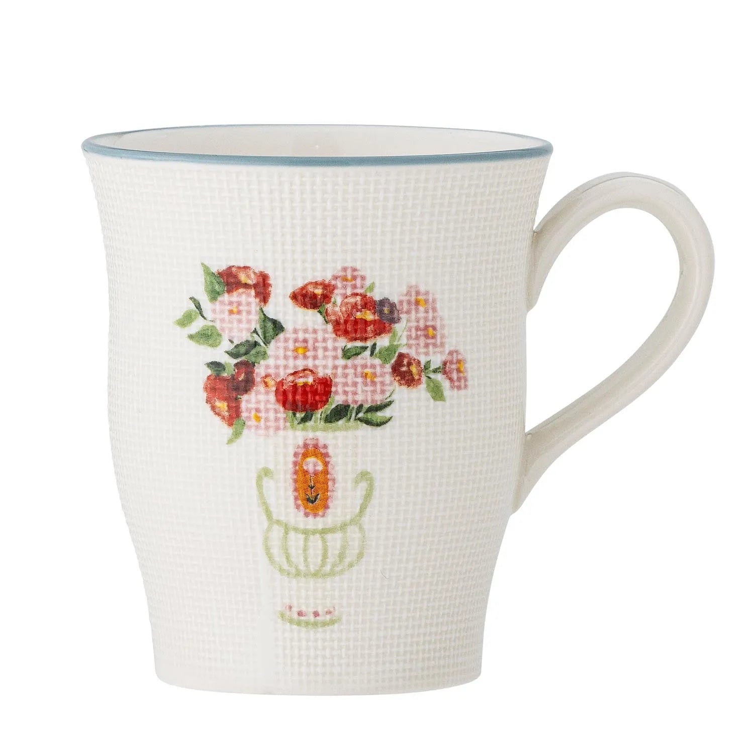 Eleganter Dorothy Becher aus Steingut mit Blumenmotiv, spülmaschinenfest, mikrowellengeeignet, ideal für Kaffee & Tee.