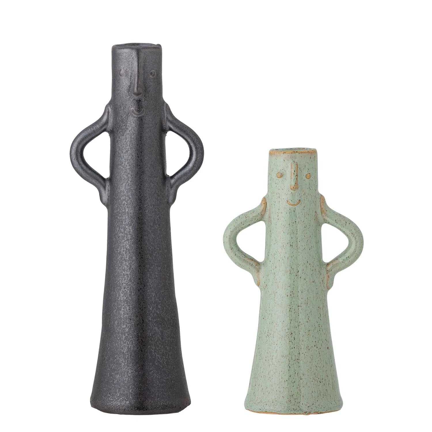 Rhett Vase, Grün, Steingut in Grün präsentiert im Onlineshop von KAQTU Design AG. Vase ist von Bloomingville