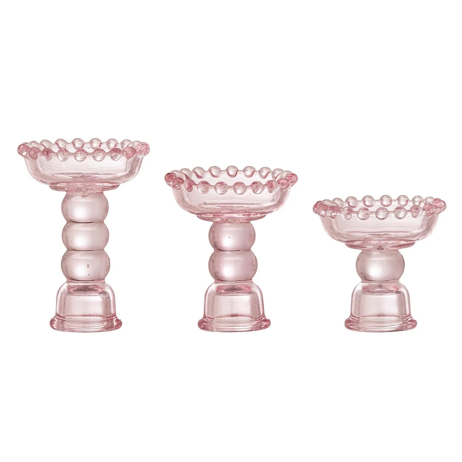 Delphia Kerzenhalter, Rose, Glas in Rose präsentiert im Onlineshop von KAQTU Design AG. Kerzenständer ist von Bloomingville