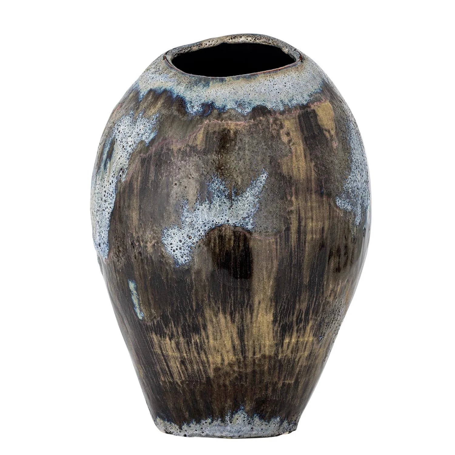 Senja Vase, Braun, Steingut in Braun präsentiert im Onlineshop von KAQTU Design AG. Vase ist von Bloomingville