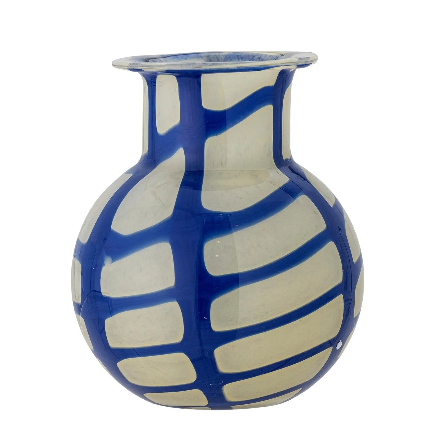 Kiran Vase, Blue, Glas in Blau präsentiert im Onlineshop von KAQTU Design AG. Vase ist von Bloomingville