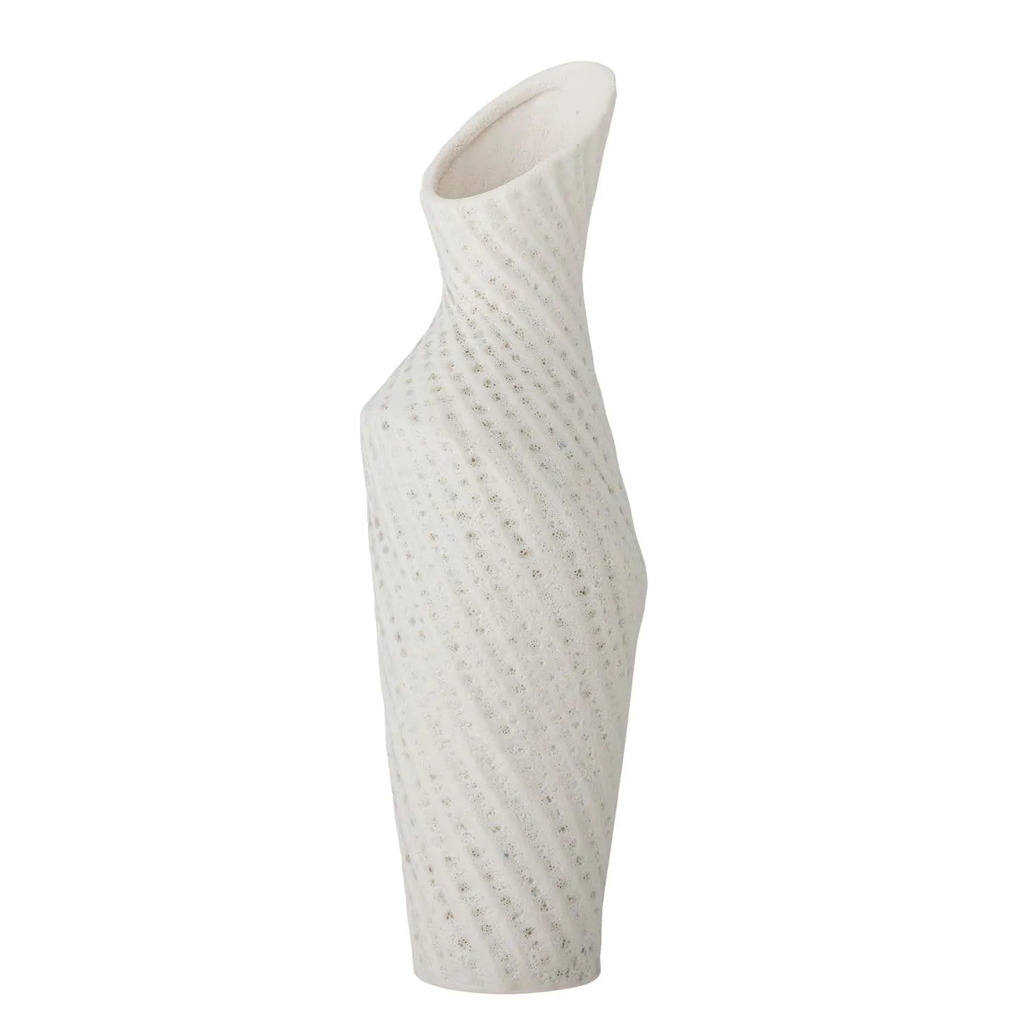 Fikla Vase, Weiss, Steingut in Weiß präsentiert im Onlineshop von KAQTU Design AG. Vase ist von Creative Collection