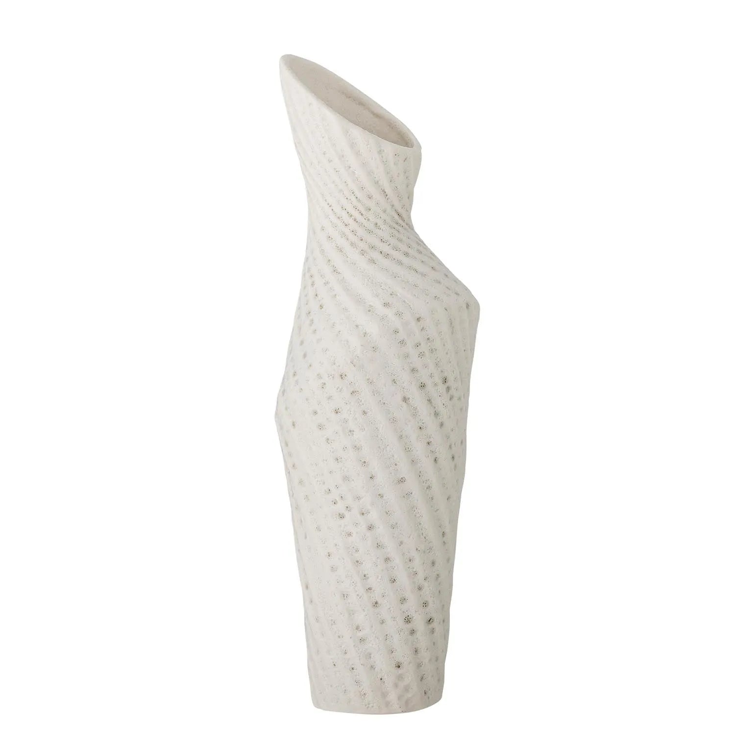 Fikla Vase, Weiss, Steingut in Weiß präsentiert im Onlineshop von KAQTU Design AG. Vase ist von Creative Collection