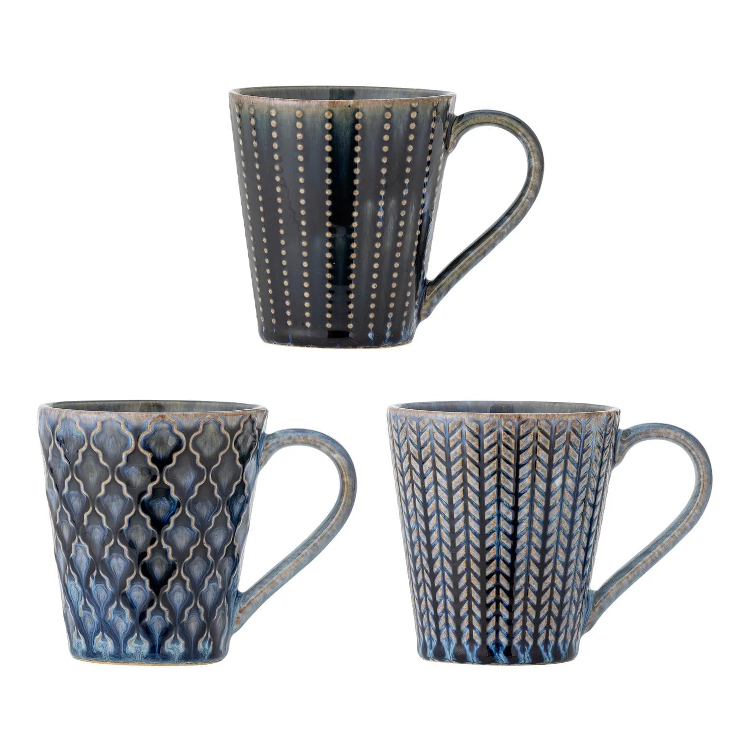 Elanor Becher, Blau, Steingut in Blau präsentiert im Onlineshop von KAQTU Design AG. Tasse ist von Creative Collection