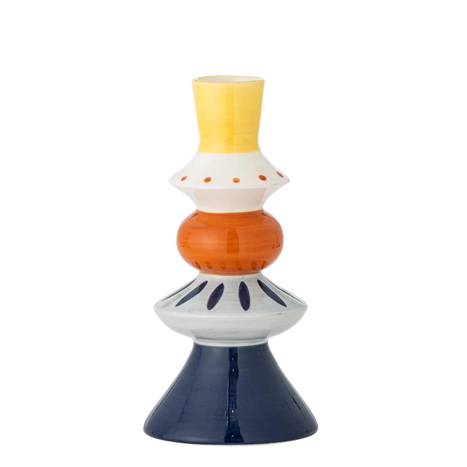 Kairi Vase, Blau, Steingut in Blau präsentiert im Onlineshop von KAQTU Design AG. Vase ist von Bloomingville