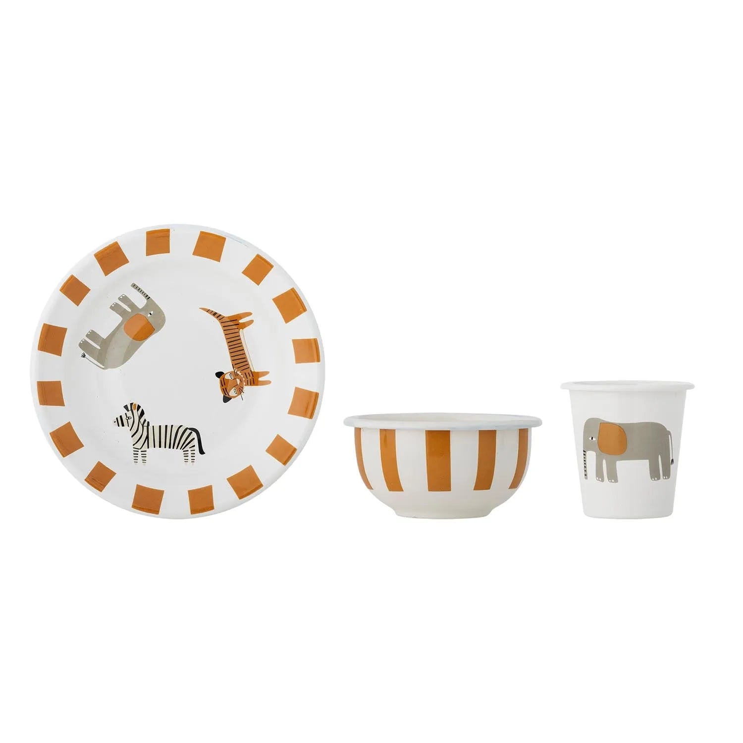 Jesse Geschirr-Set, Orange, Eisen in Orange präsentiert im Onlineshop von KAQTU Design AG. Geschirr ist von Bloomingville Mini