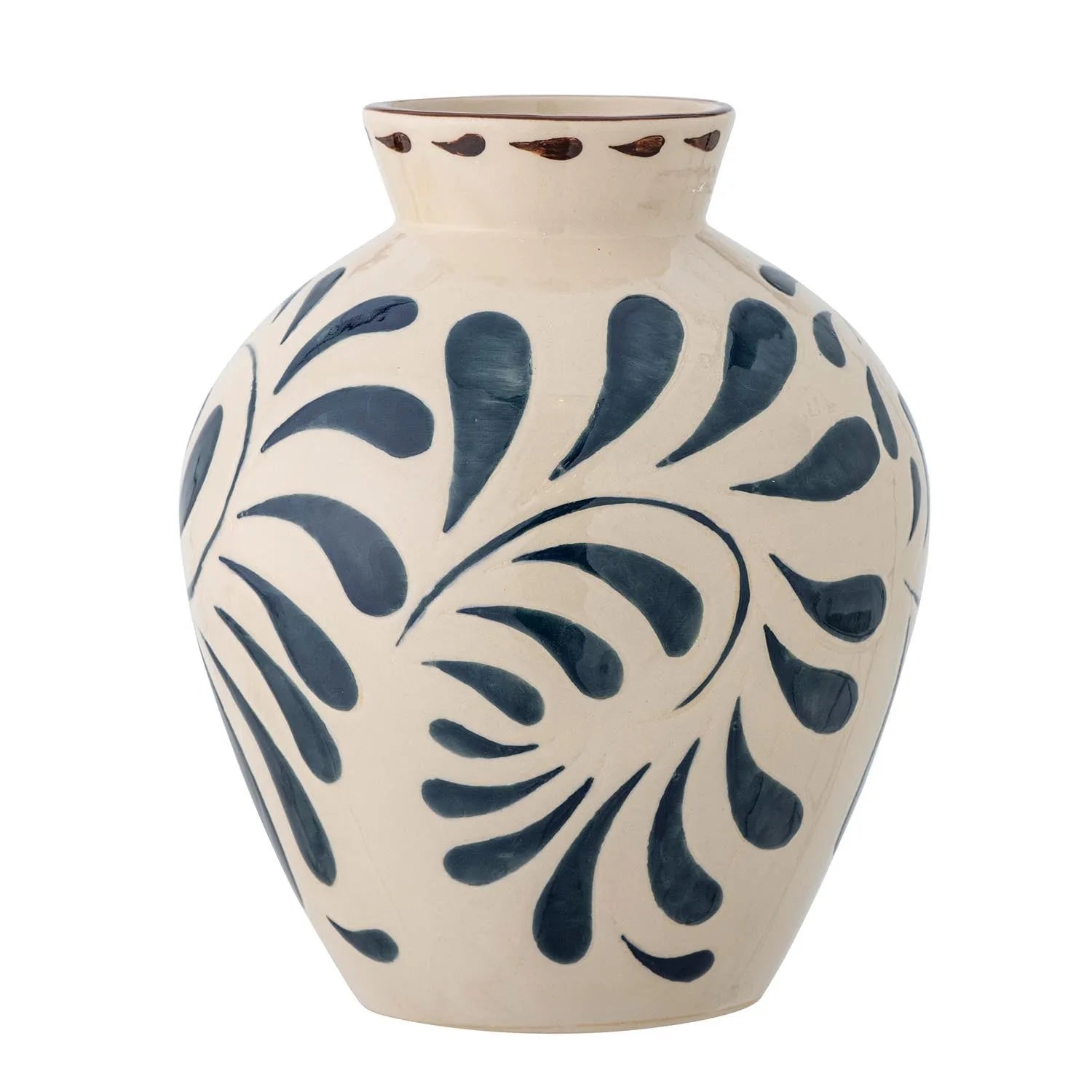 Heikki Vase, Blue, Steingut in Blau präsentiert im Onlineshop von KAQTU Design AG. Vase ist von Bloomingville