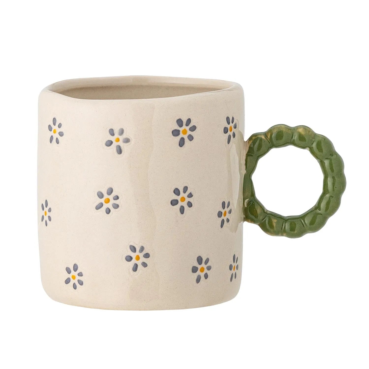 Dorthea Tasse, Weiss, Steingut in Weiß präsentiert im Onlineshop von KAQTU Design AG. Tasse ist von Bloomingville Mini