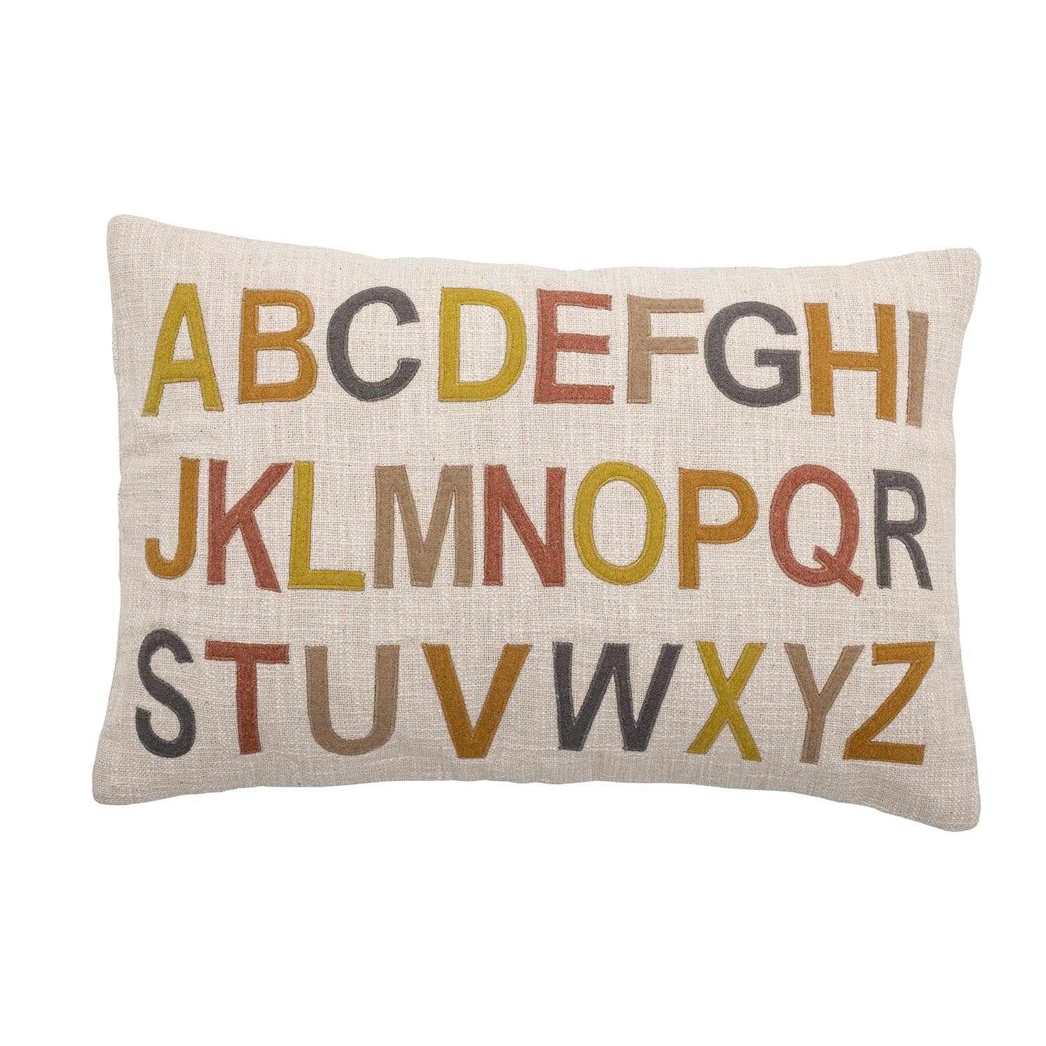 Weiches Baumwollkissen mit Alphabet-Design, fördert Lernen und Dekor, ideal für Kinderzimmer.