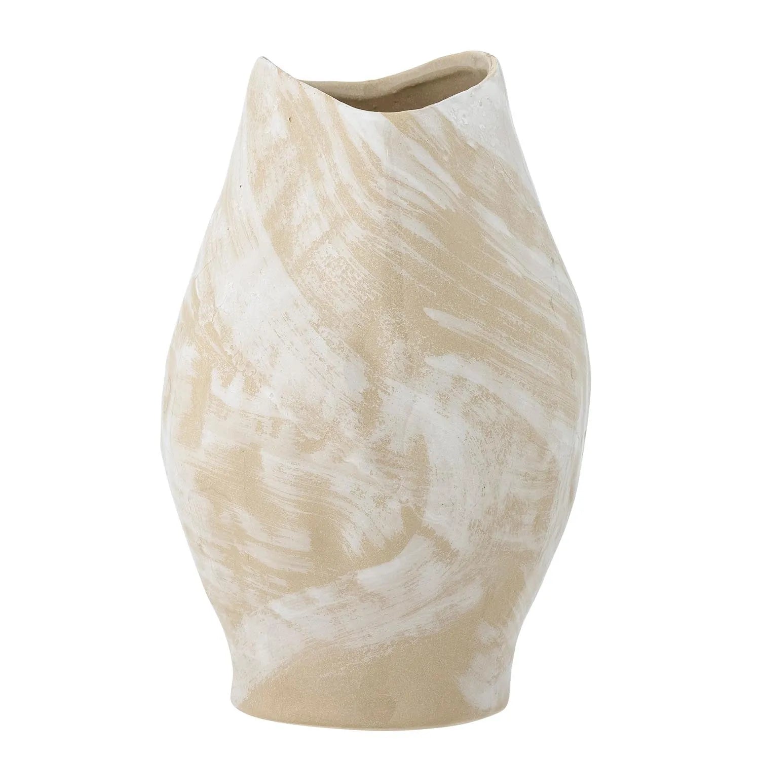 Obsa Vase, Natur, Steingut in Natur präsentiert im Onlineshop von KAQTU Design AG. Vase ist von Bloomingville