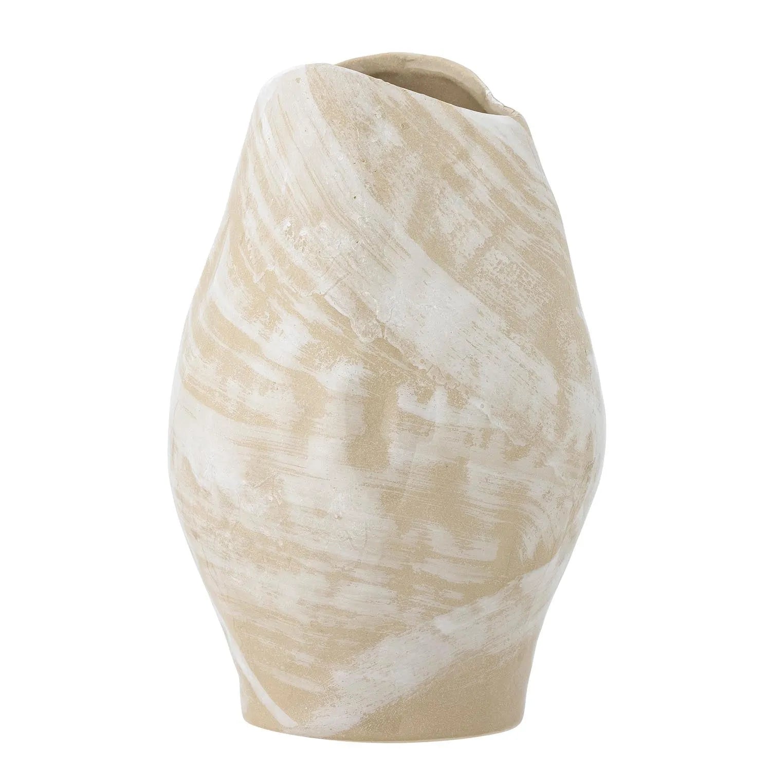 Obsa Vase, Natur, Steingut in Natur präsentiert im Onlineshop von KAQTU Design AG. Vase ist von Bloomingville