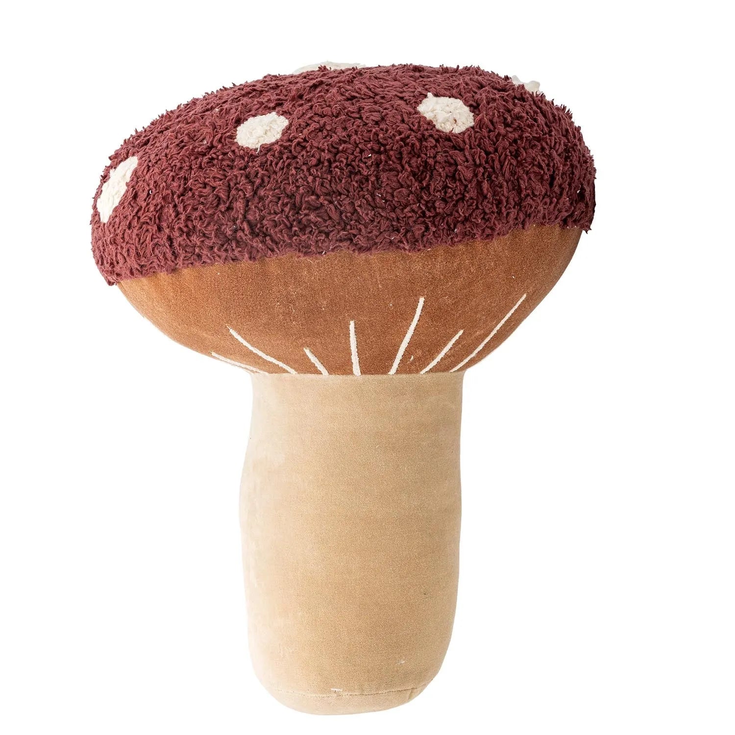 Mushroom Kissen, Rot, Baumwolle in Rot präsentiert im Onlineshop von KAQTU Design AG. Deko Kissen ist von Bloomingville Mini