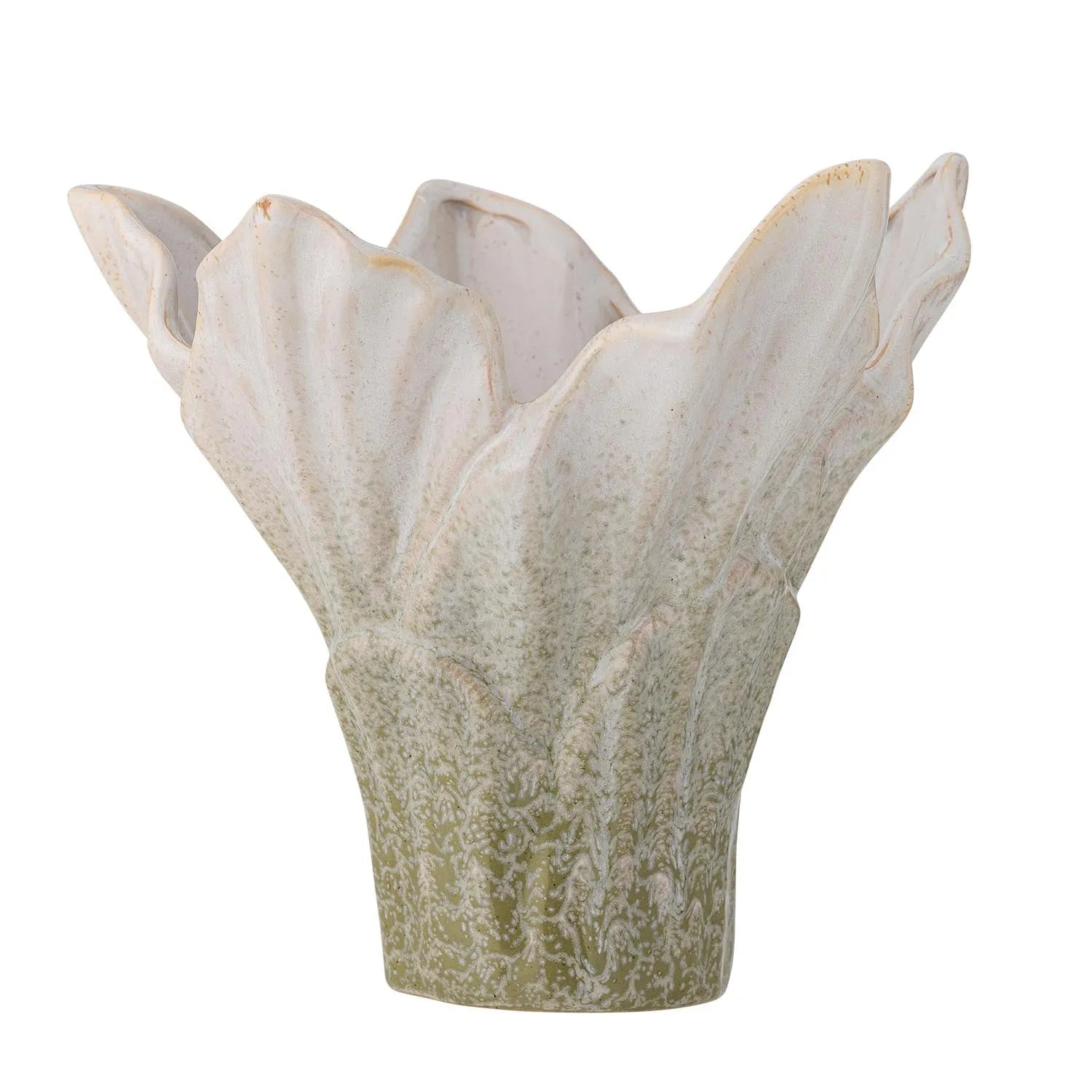 Erato Vase, Grün, Steingut in Grün präsentiert im Onlineshop von KAQTU Design AG. Vase ist von Bloomingville