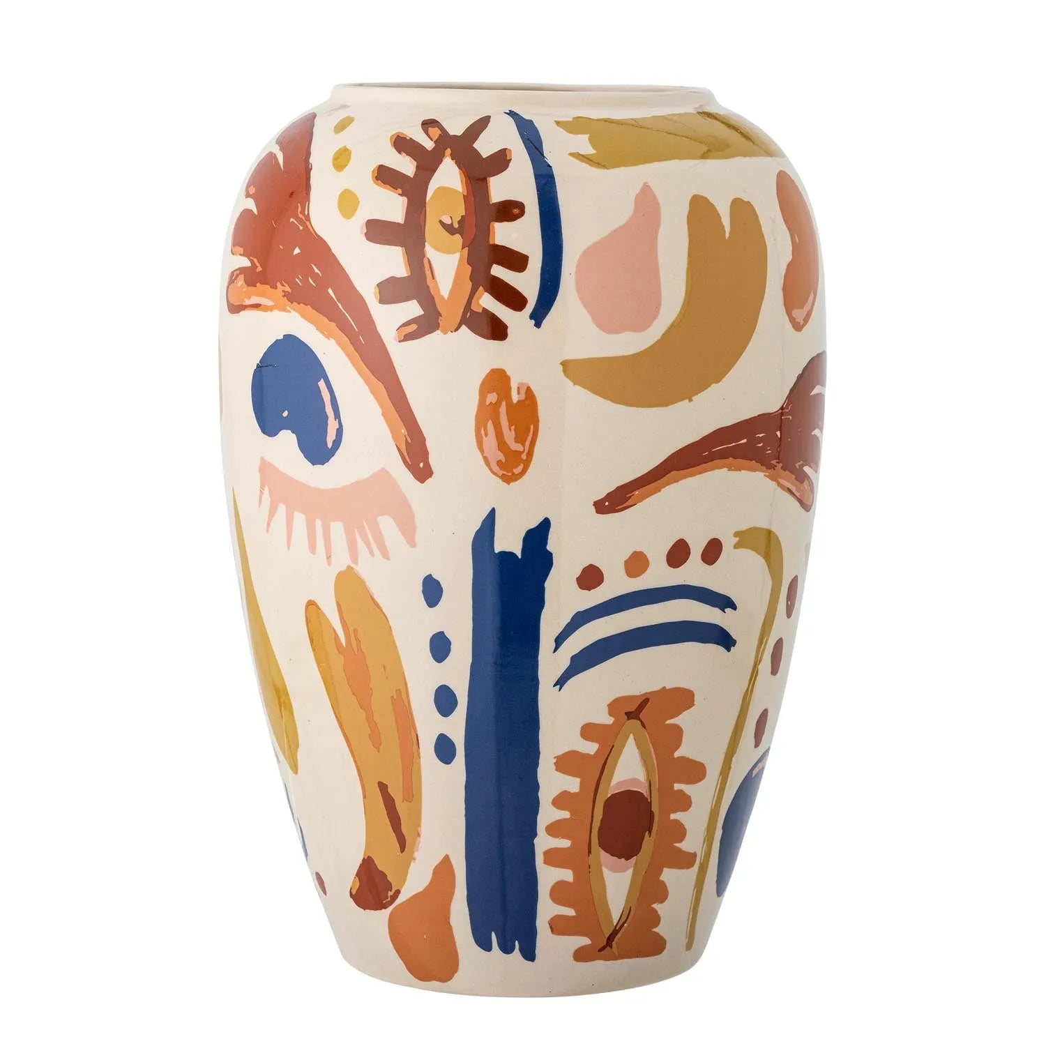 Horus Vase, Orange, Steingut in Orange präsentiert im Onlineshop von KAQTU Design AG. Vase ist von Bloomingville