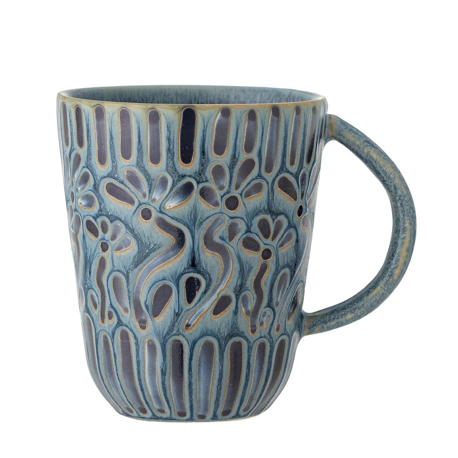 Samsin Becher, Blue, Steingut in Blau präsentiert im Onlineshop von KAQTU Design AG. Tasse ist von Bloomingville