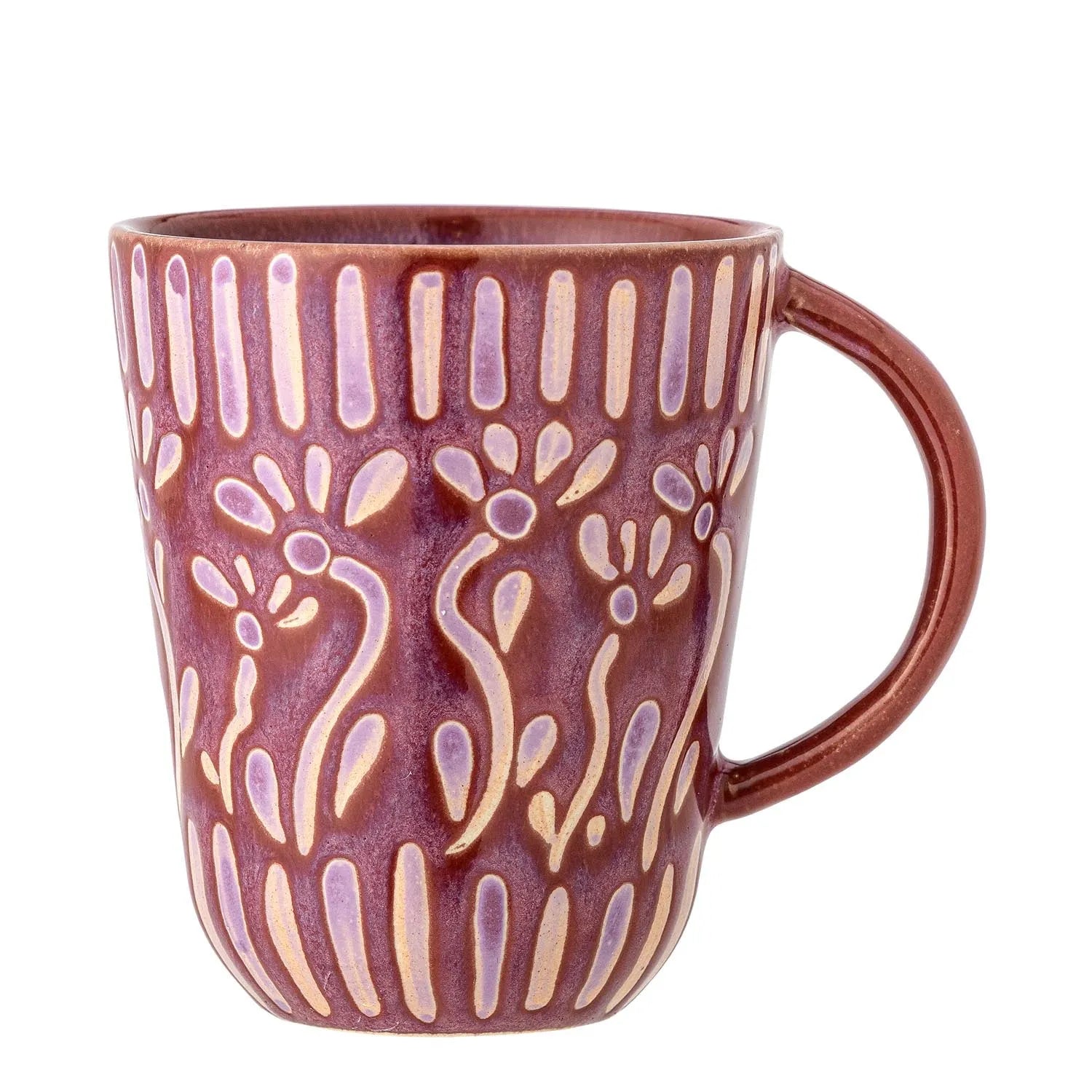 Samsin Becher, Violett, Steingut in Lila präsentiert im Onlineshop von KAQTU Design AG. Tasse ist von Bloomingville