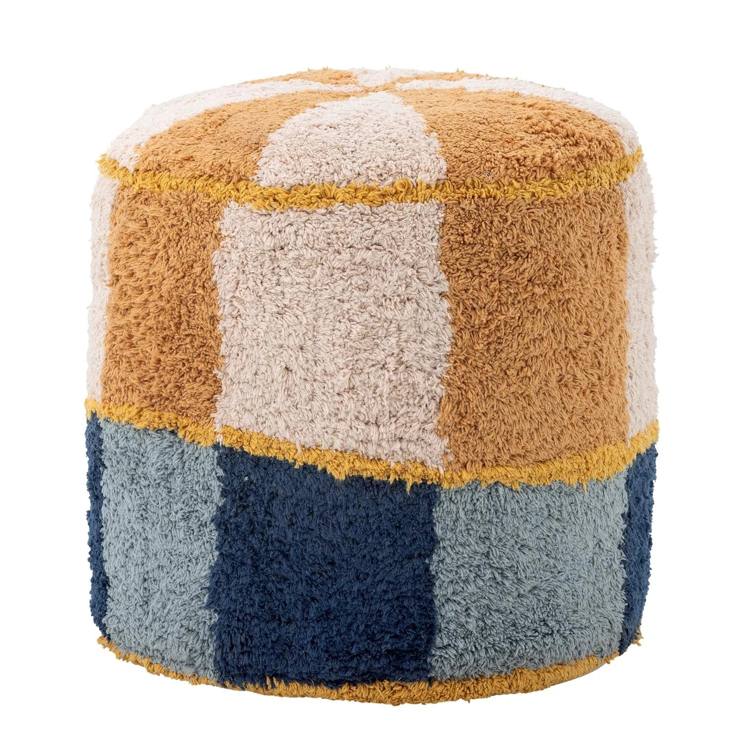 Kio Pouf, Blau, Baumwolle in Blau präsentiert im Onlineshop von KAQTU Design AG. Pouf ist von Bloomingville Mini