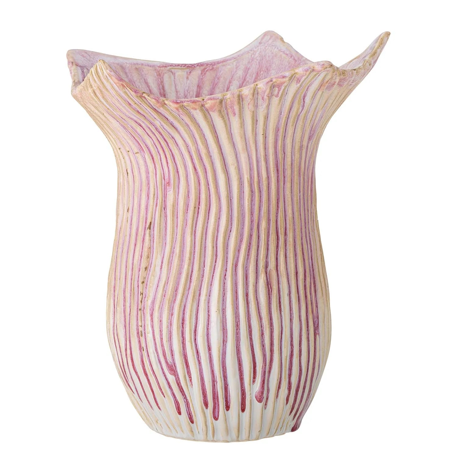 Floral Vase, Rose, Steingut in Rose präsentiert im Onlineshop von KAQTU Design AG. Vase ist von Creative Collection