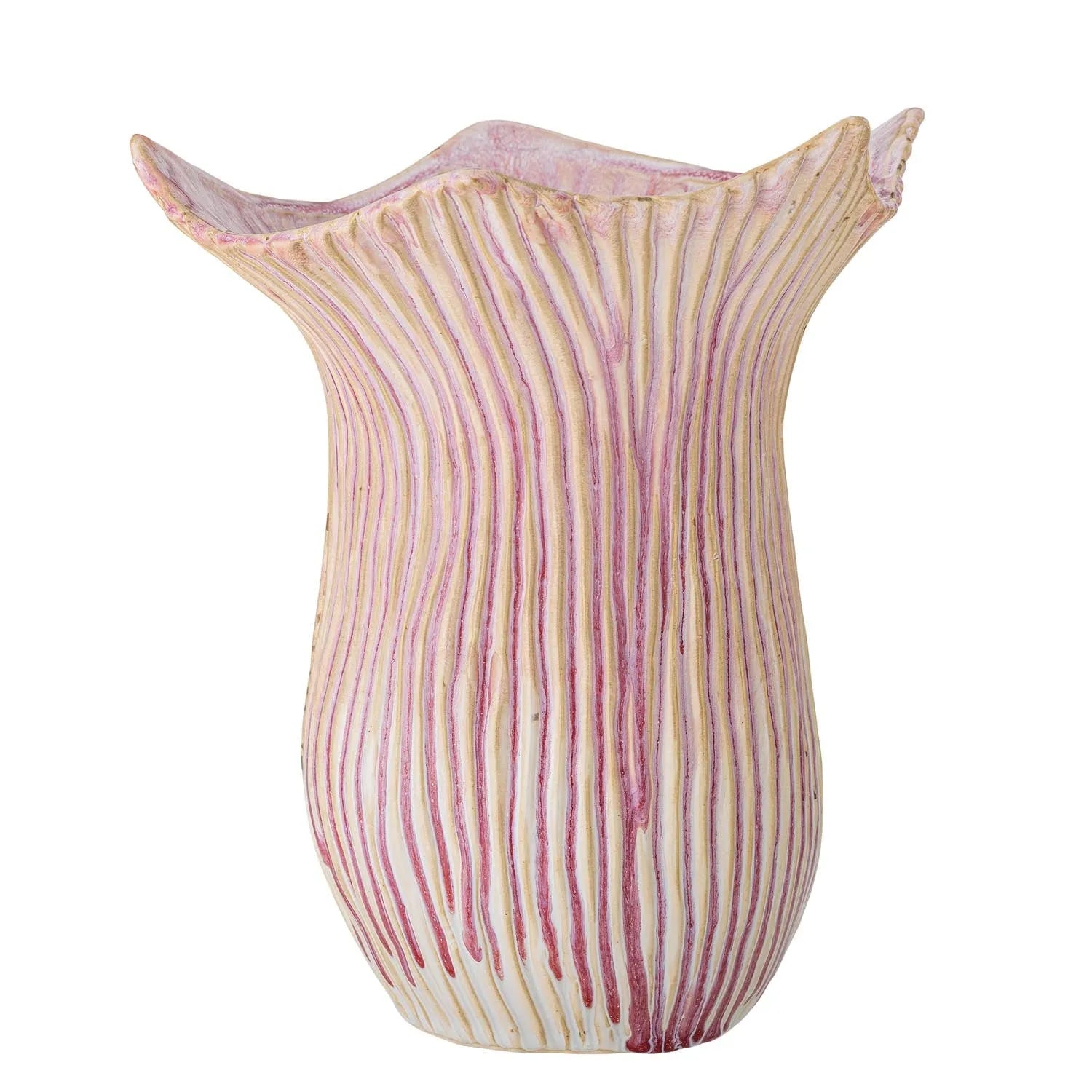 Floral Vase, Rose, Steingut in Rose präsentiert im Onlineshop von KAQTU Design AG. Vase ist von Creative Collection