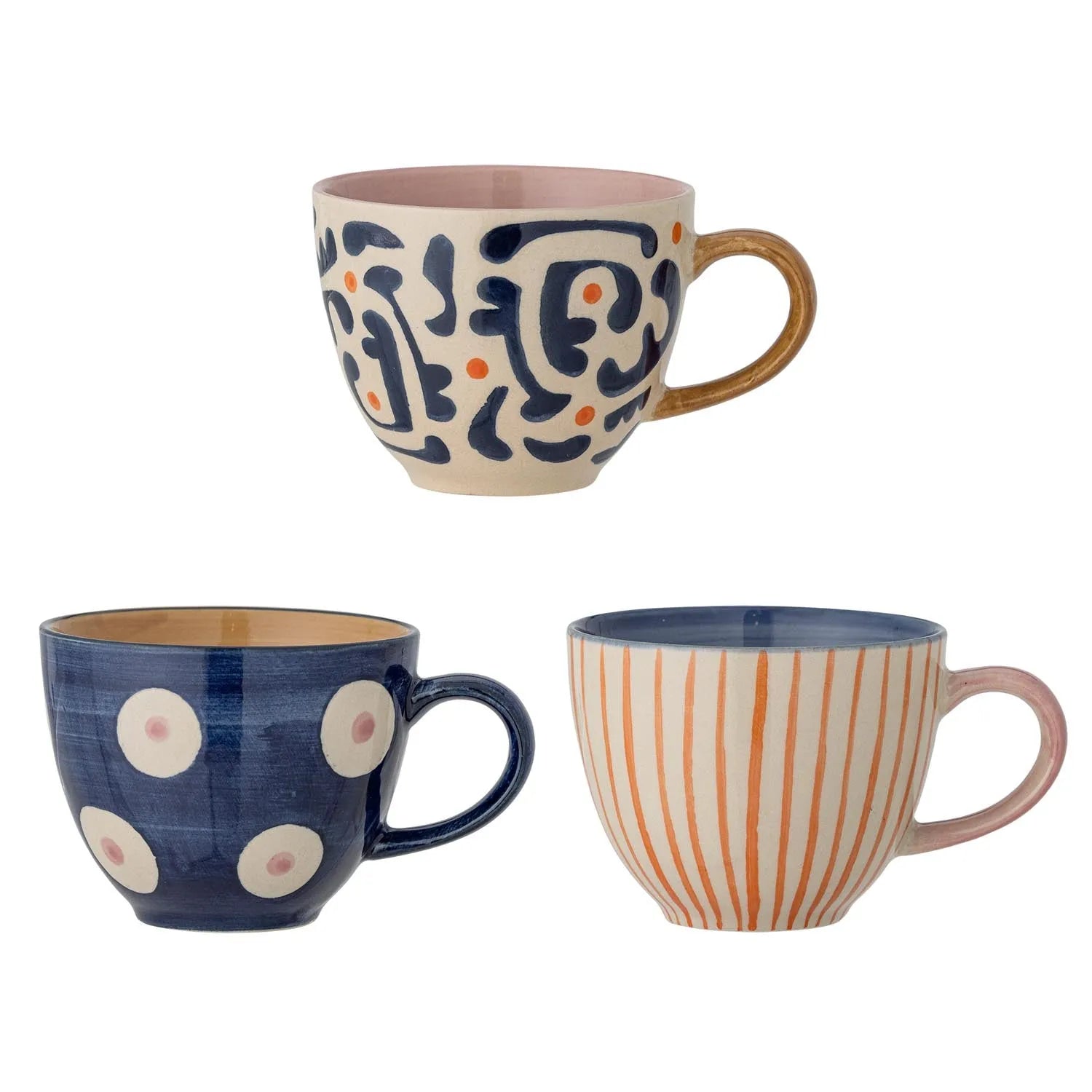 Eviaya Tasse, Blue, Steingut in Blau präsentiert im Onlineshop von KAQTU Design AG. Tasse ist von Bloomingville