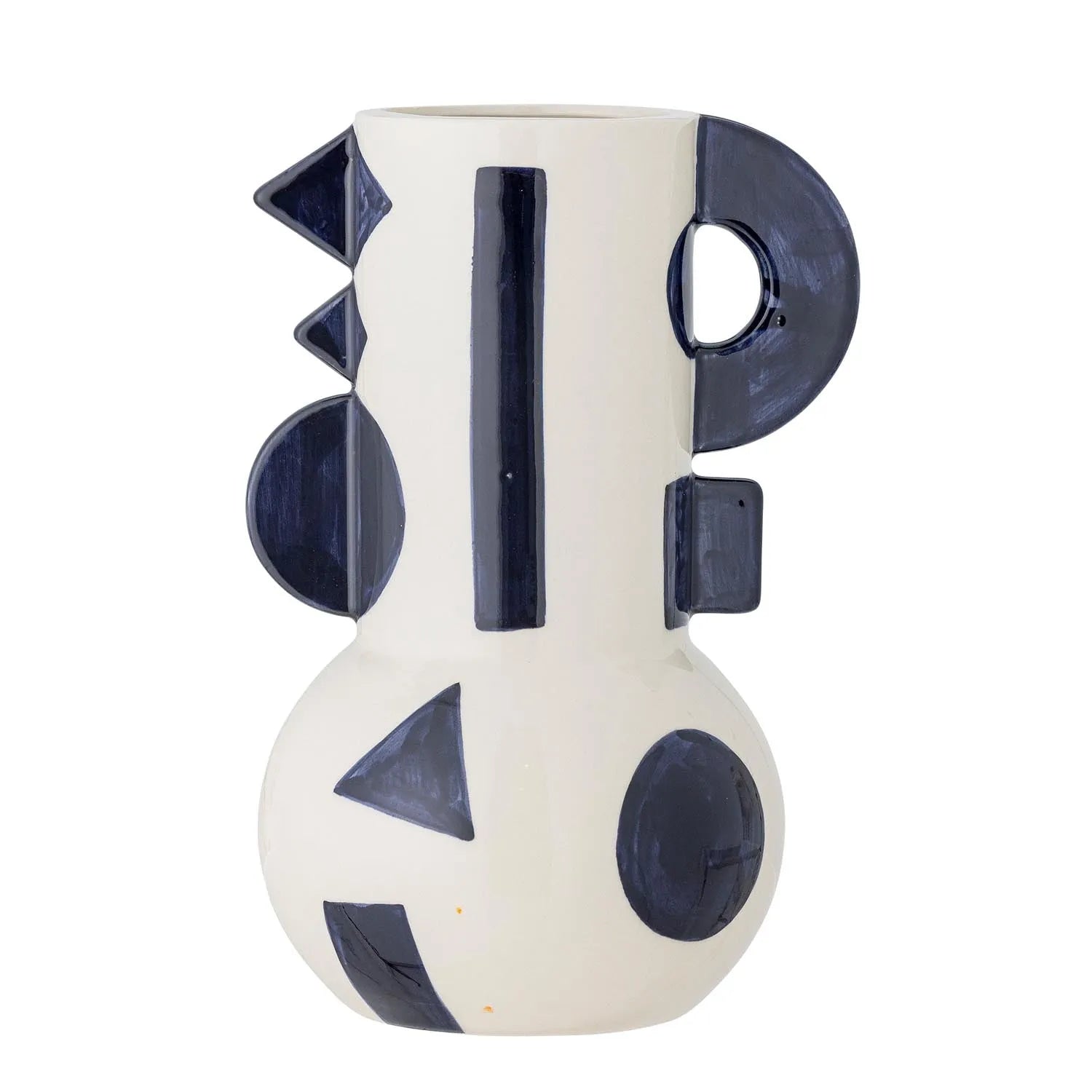 Graphica Vase, Blue, Steingut in Blau präsentiert im Onlineshop von KAQTU Design AG. Vase ist von Bloomingville