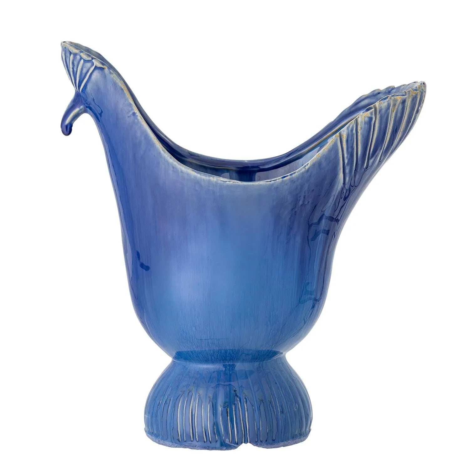 Wylie Vase, Blue, Steingut in Blau präsentiert im Onlineshop von KAQTU Design AG. Vase ist von Creative Collection