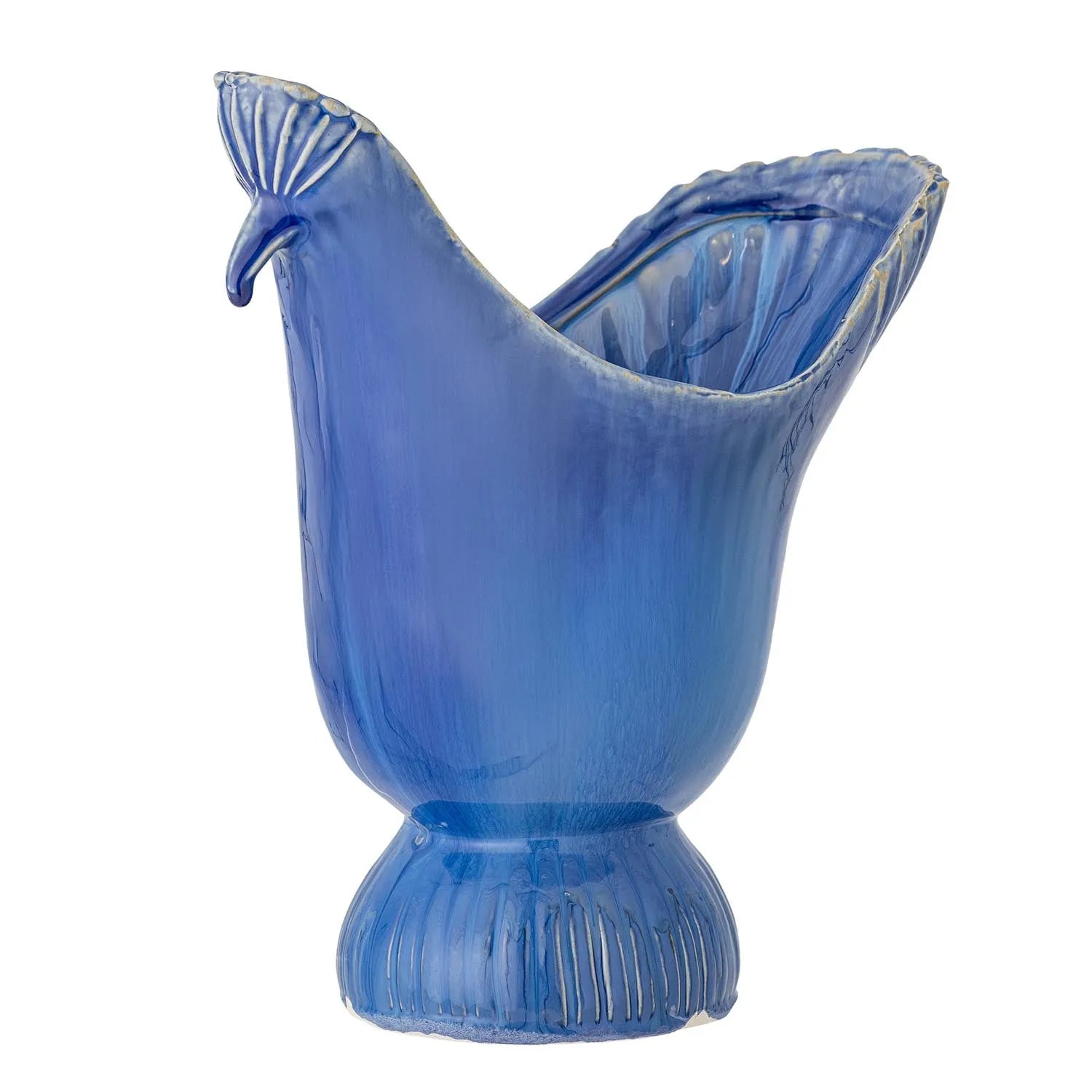 Wylie Vase, Blue, Steingut in Blau präsentiert im Onlineshop von KAQTU Design AG. Vase ist von Creative Collection