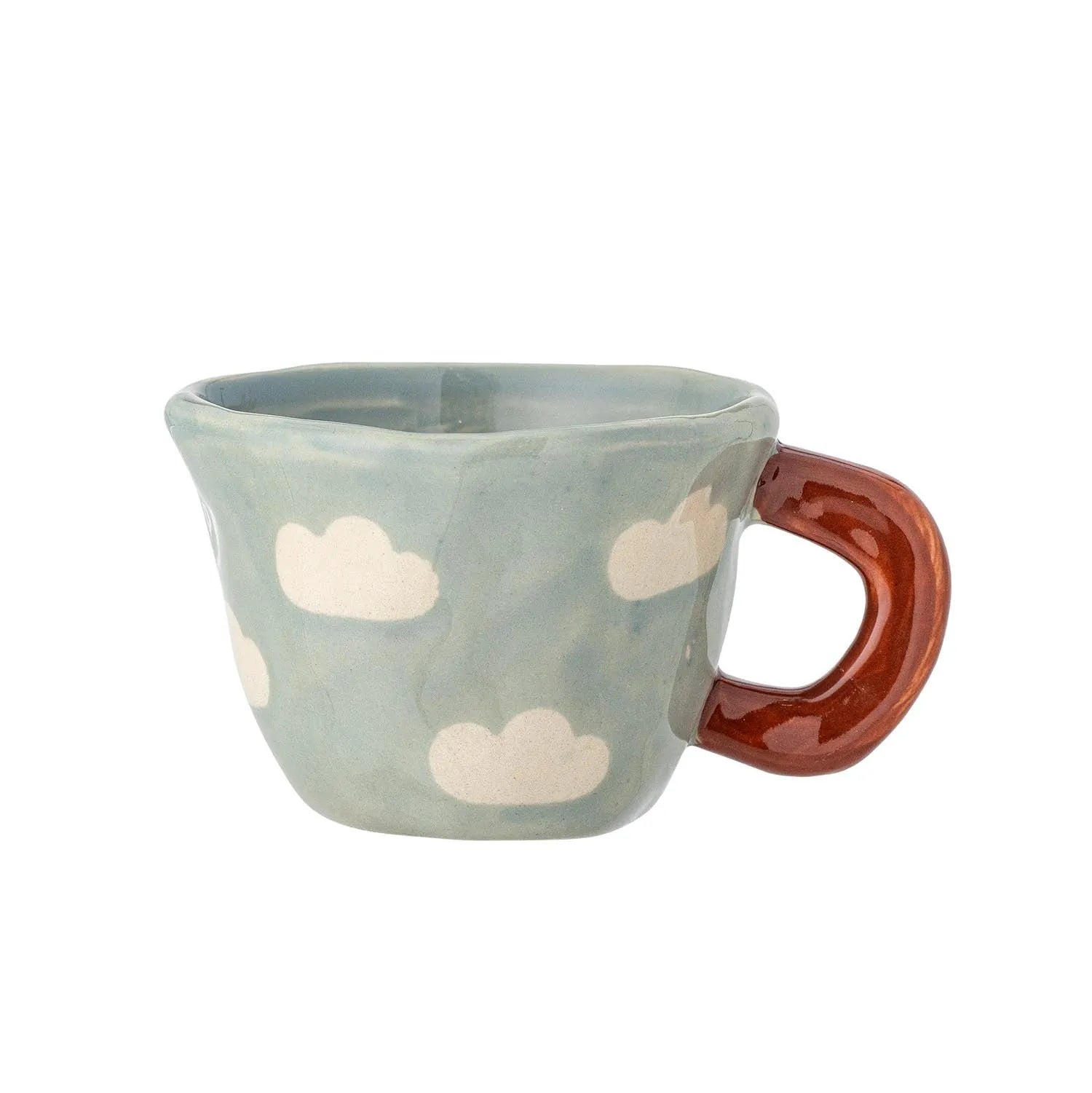 Nini Tasse, Blau, Steingut in Blau präsentiert im Onlineshop von KAQTU Design AG. Tasse ist von Bloomingville Mini