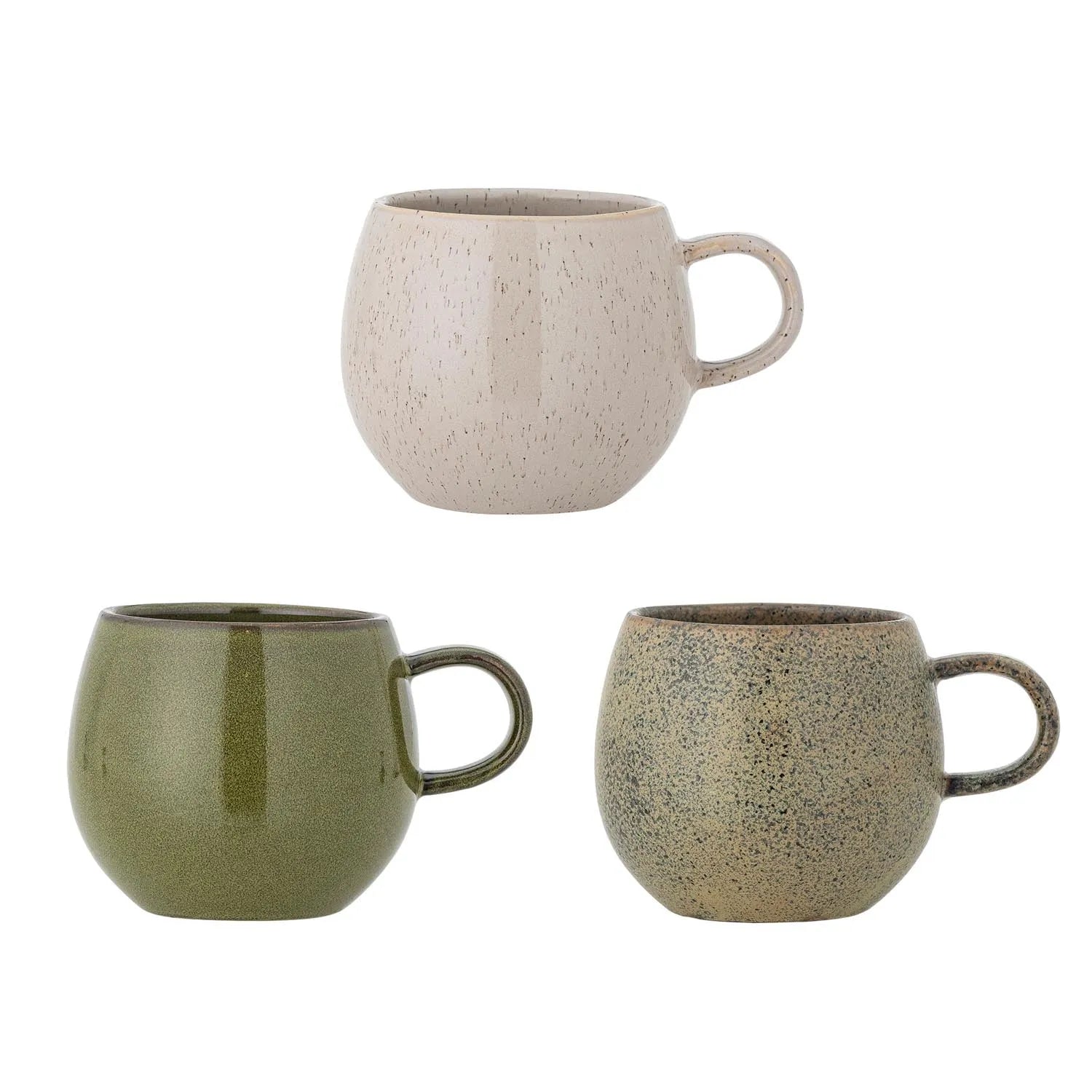 Addison Becher, Grün, Steingut in Grün präsentiert im Onlineshop von KAQTU Design AG. Tasse ist von Bloomingville