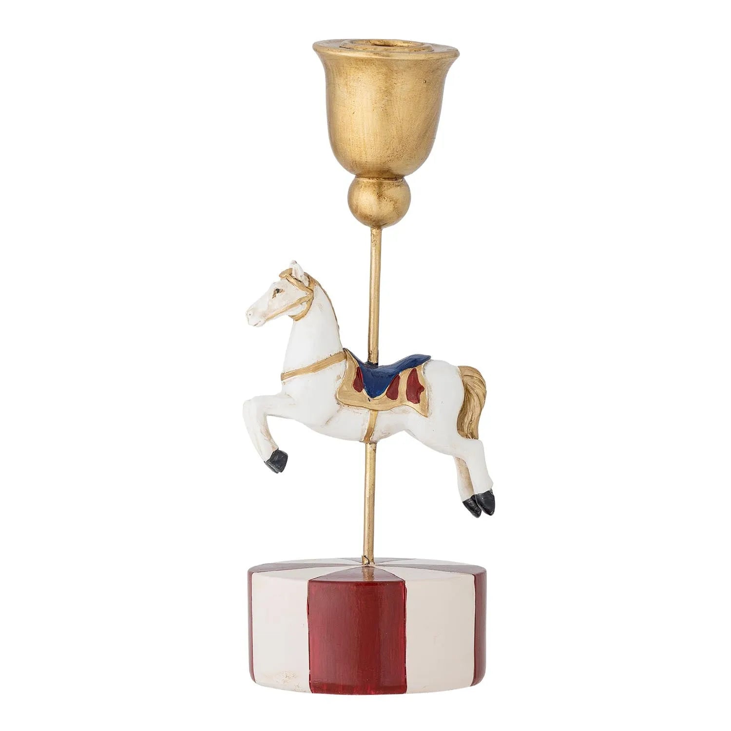 Merry-go-round Kerzenhalter, Weiss, Polyresin in Weiß präsentiert im Onlineshop von KAQTU Design AG. Kerzenständer ist von Bloomingville