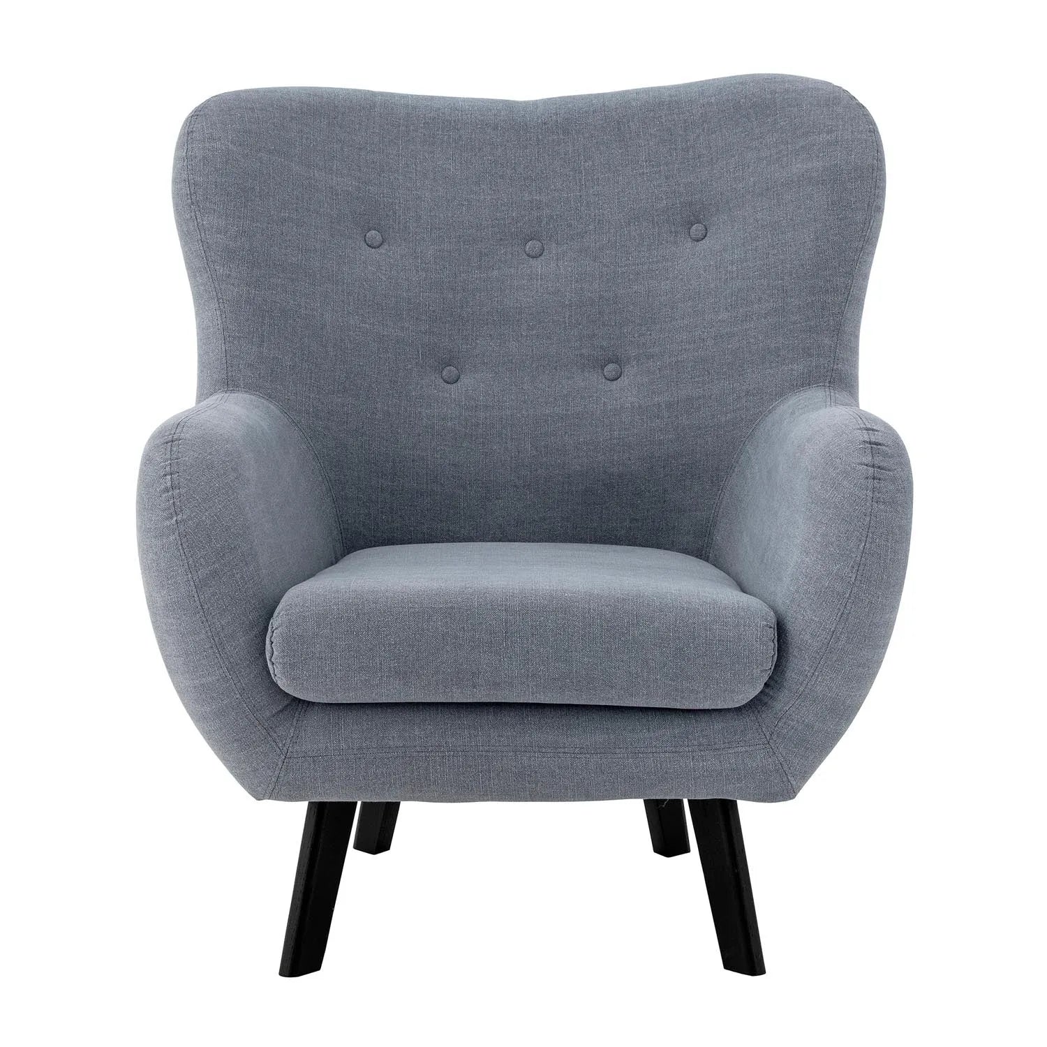 Beau Loungesessel, Blue, Baumwolle in Blau präsentiert im Onlineshop von KAQTU Design AG. Sessel ist von Creative Collection