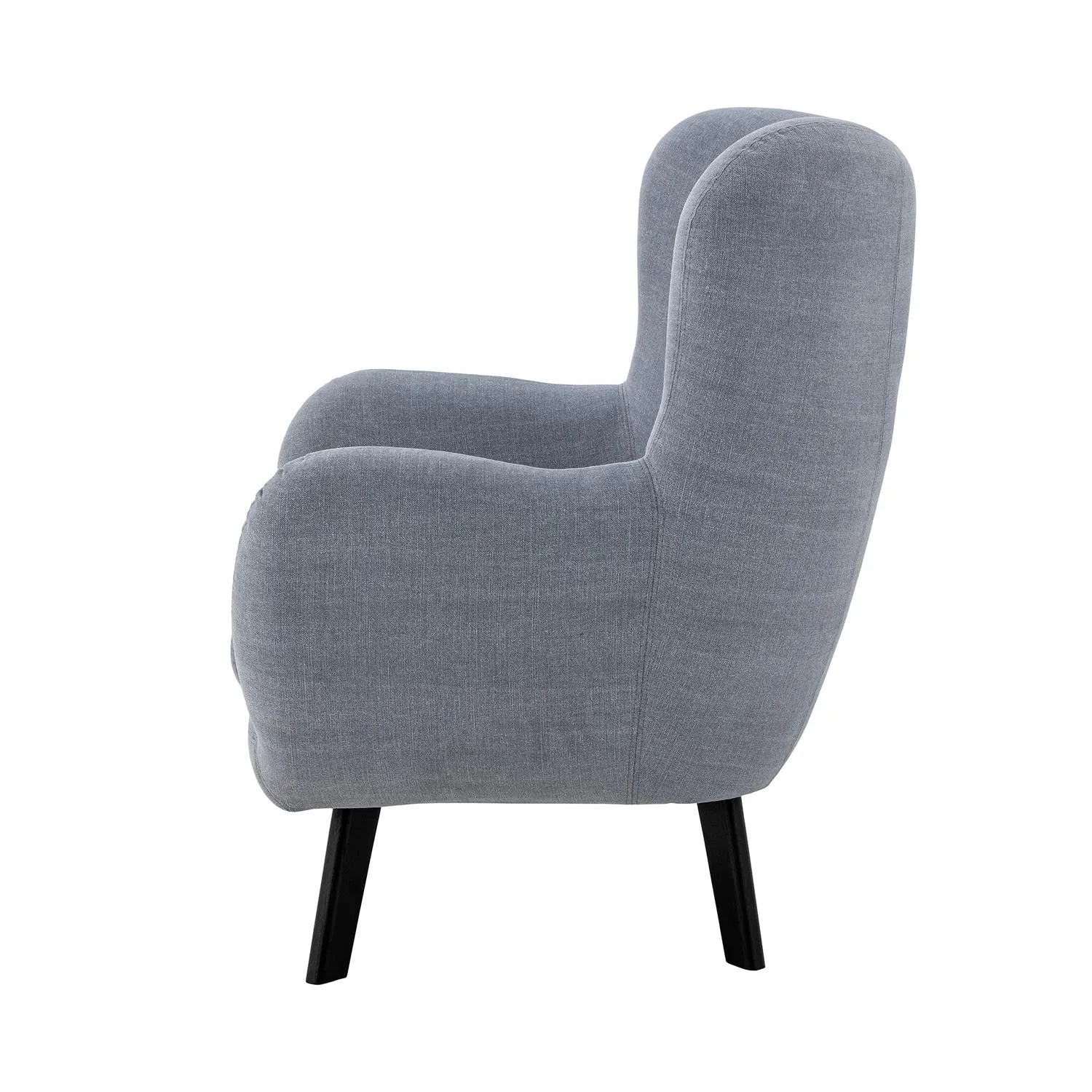 Beau Loungesessel, Blue, Baumwolle in Blau präsentiert im Onlineshop von KAQTU Design AG. Sessel ist von Creative Collection