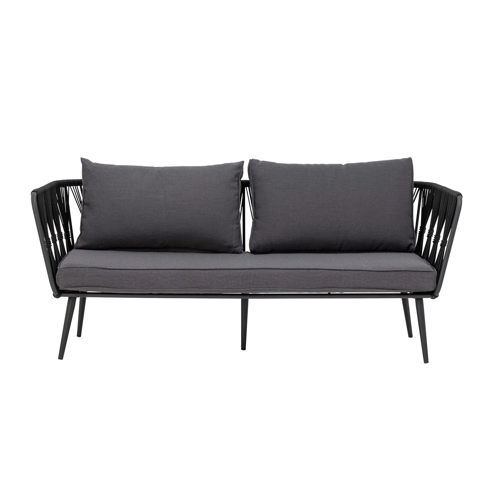 Pavone Sofa, Schwarz, Metall, Lounge Sofa, KAQTU Design