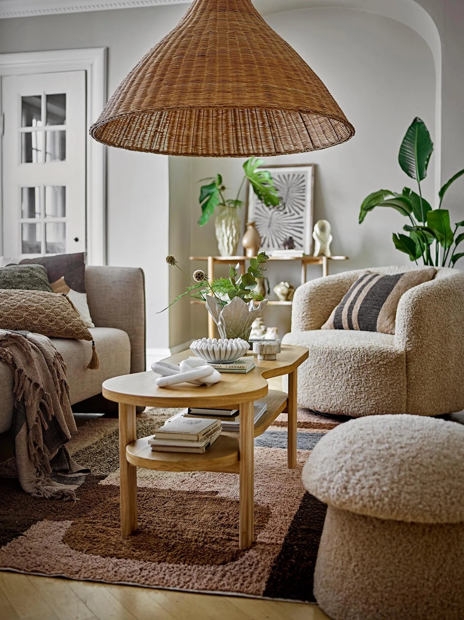 Camine Hängeleuchte, Natur, Rattan in Natur präsentiert im Onlineshop von KAQTU Design AG. Pendelleuchte ist von Bloomingville