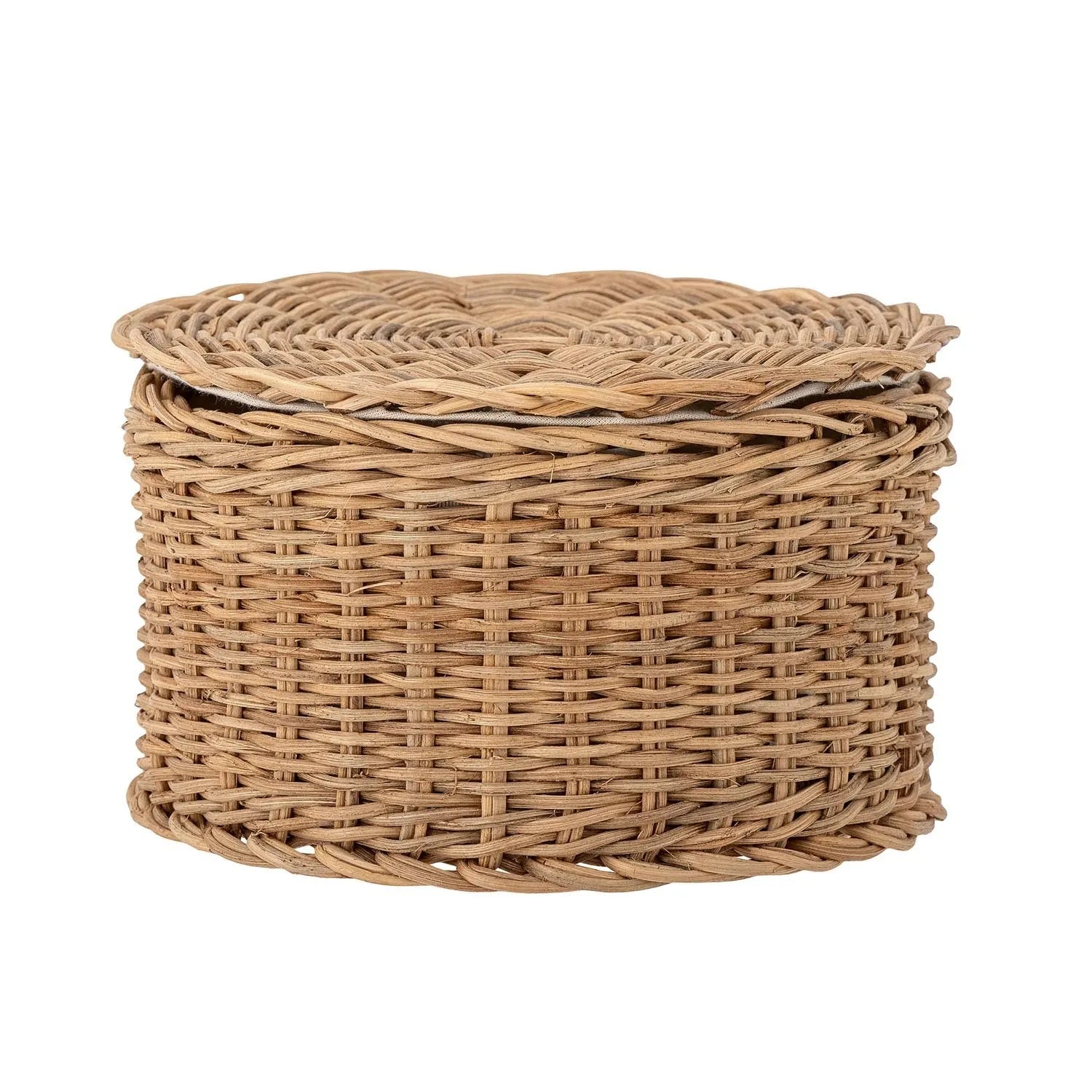 Kay Korb mit Deckel, Natur, Rattan in Natur präsentiert im Onlineshop von KAQTU Design AG. Aufbewahrungskorb ist von Bloomingville