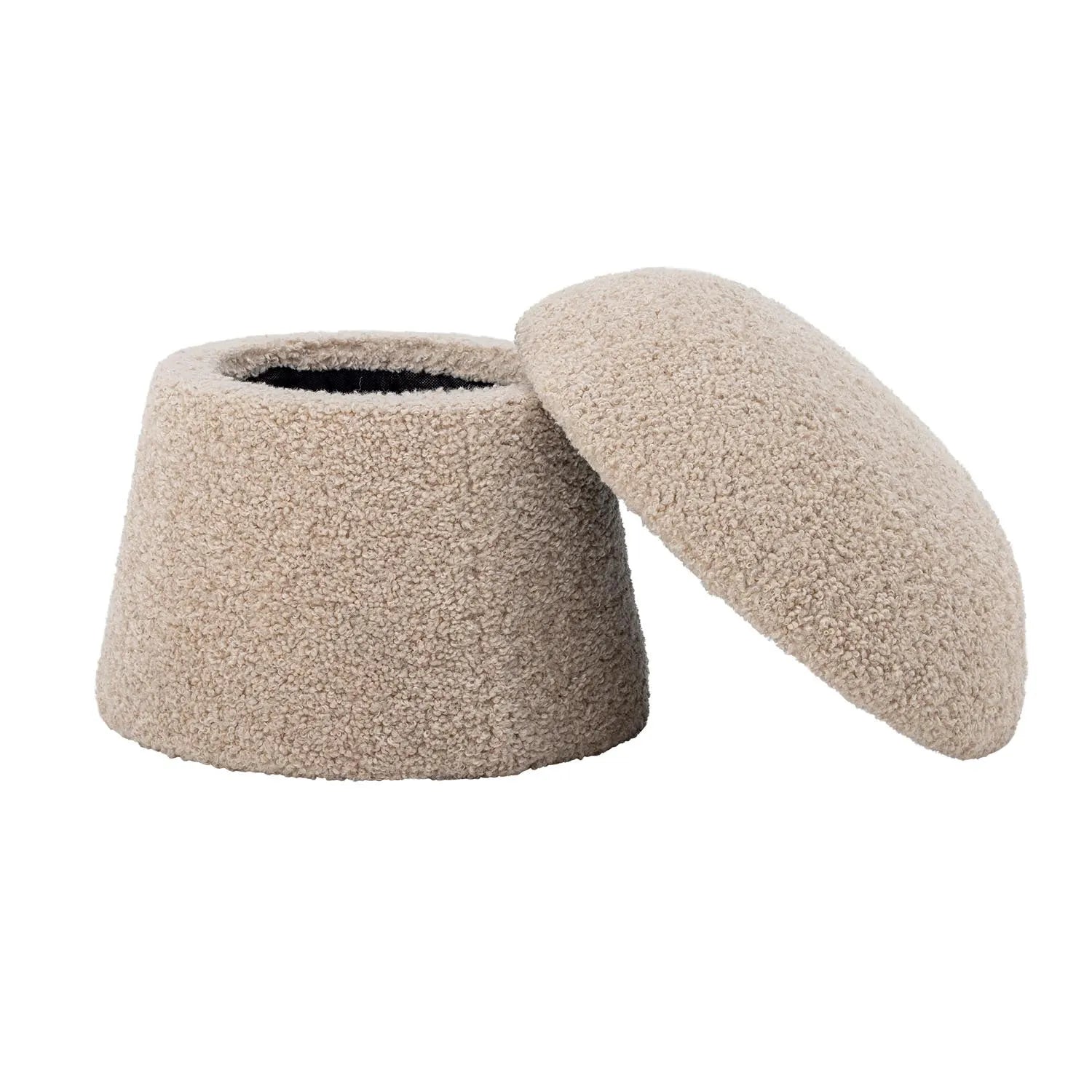 Bocca Pouf, Natur, Polyester in Natur präsentiert im Onlineshop von KAQTU Design AG. Pouf ist von Bloomingville