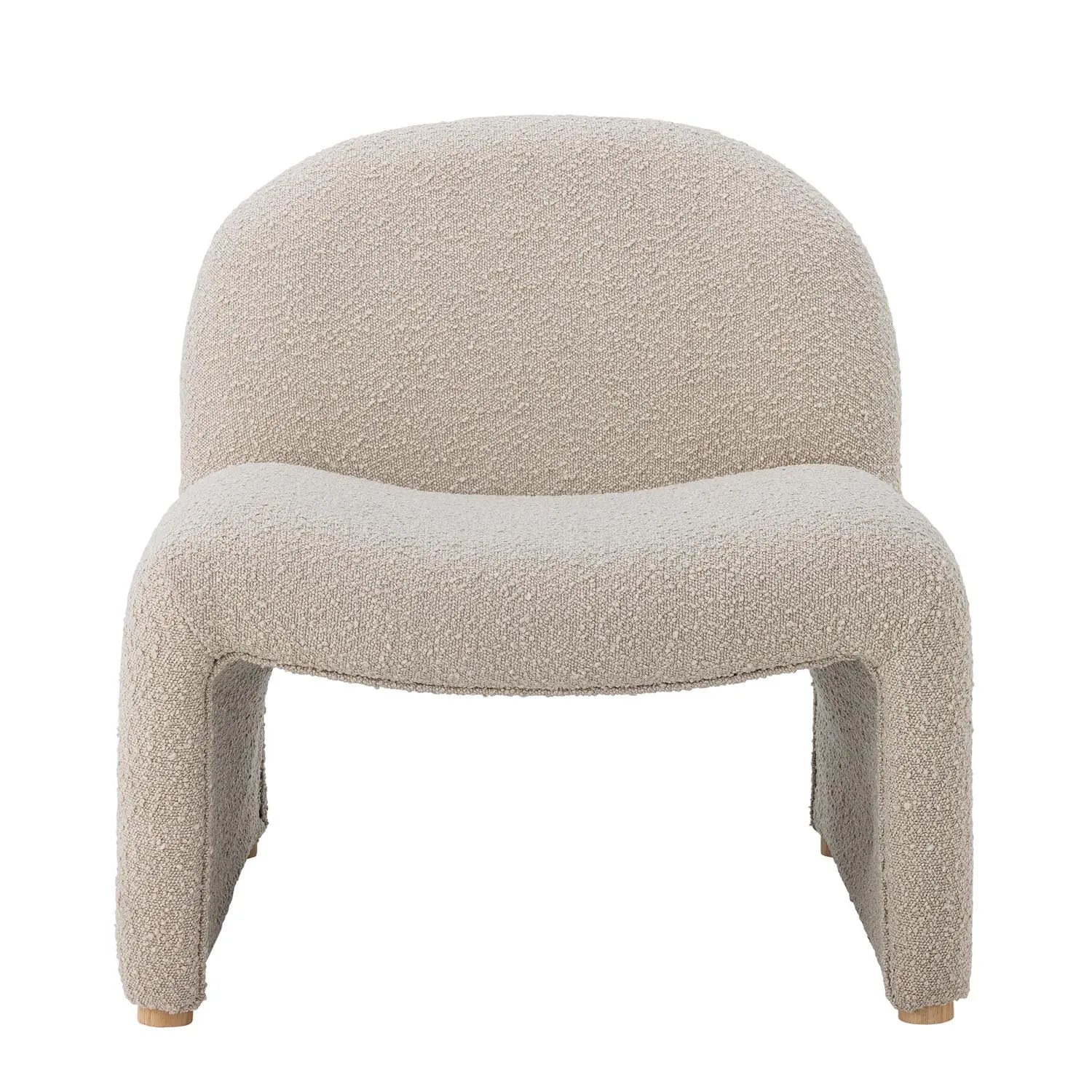 Neel Loungesessel: Stilvoller Komfort in Cremeweiß, Polyester-Bouclé, einladendes Design, ideal für modernes und klassisches Interieur.