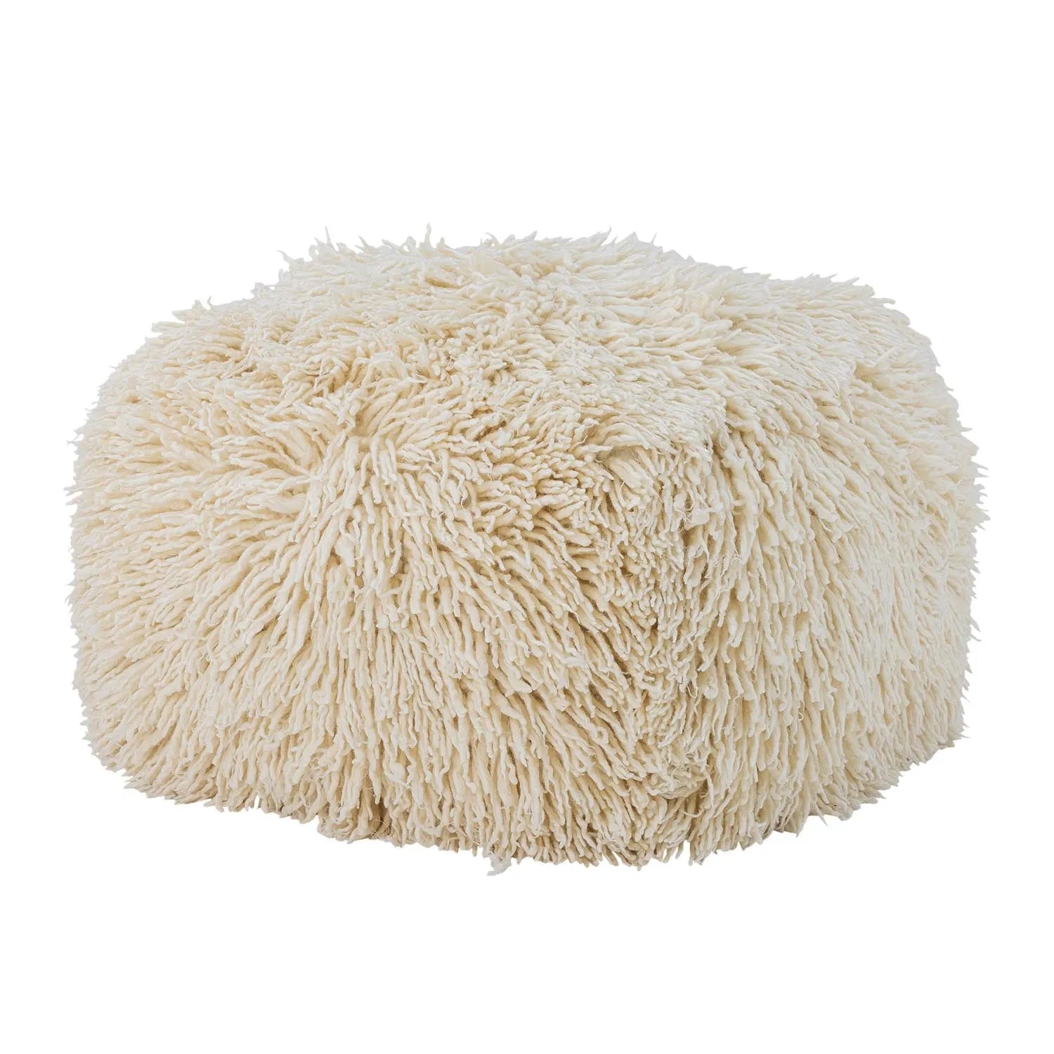 Lomba Pouf, Natur, Wolle in Natur präsentiert im Onlineshop von KAQTU Design AG. Pouf ist von Bloomingville