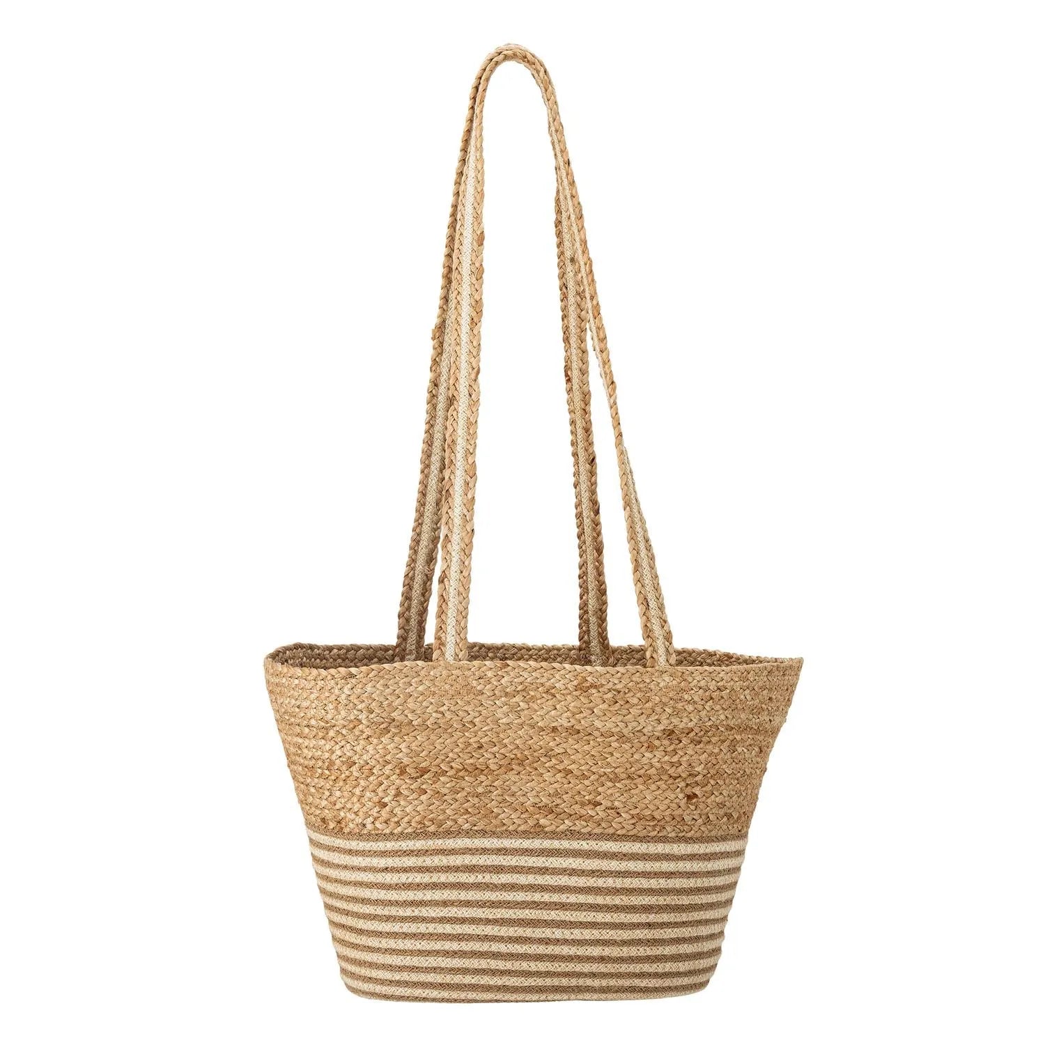 Simona Einkaufstasche, Natur, Jute in Natur präsentiert im Onlineshop von KAQTU Design AG. Tasche ist von Bloomingville