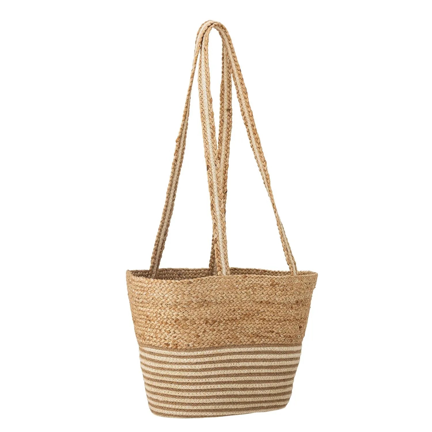 Simona Einkaufstasche, Natur, Jute in Natur präsentiert im Onlineshop von KAQTU Design AG. Tasche ist von Bloomingville